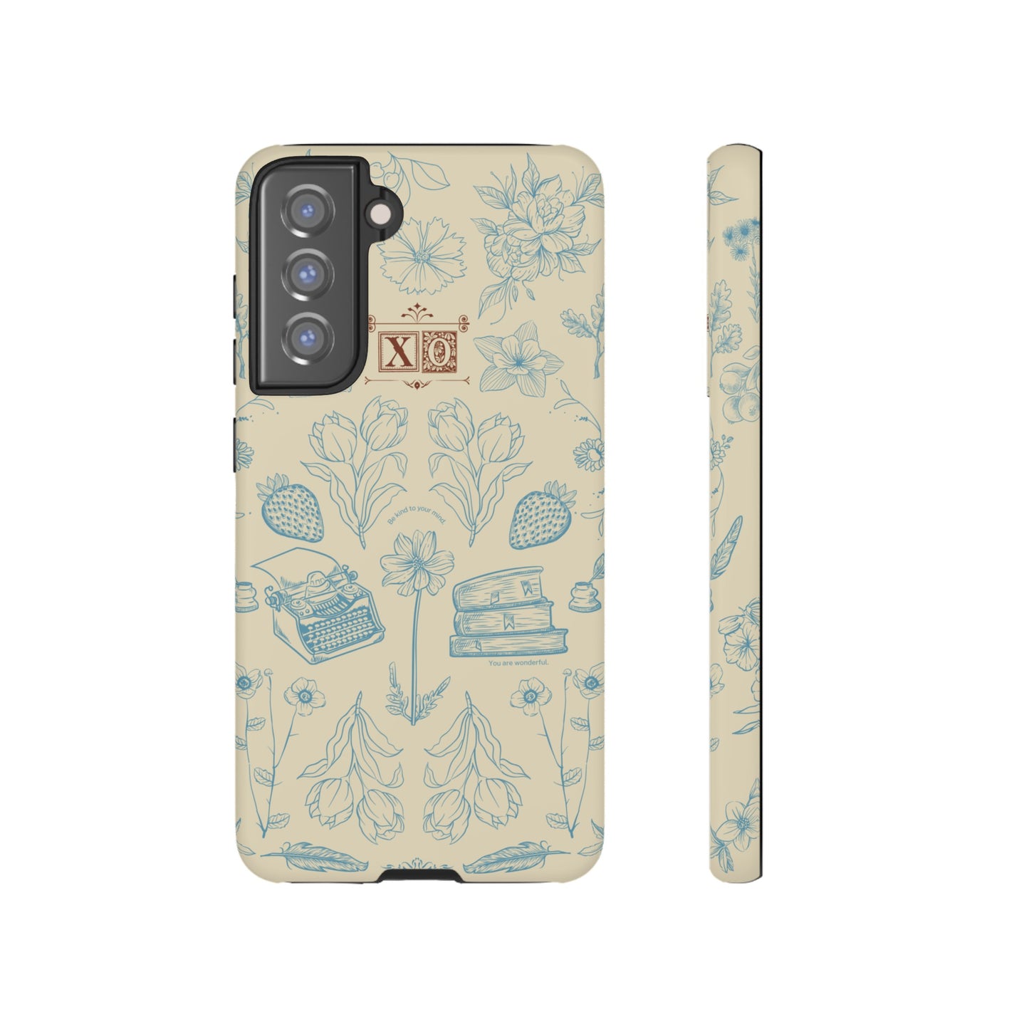 Typewriter Among The Flowers Phone Case | iPhone 15 Plus/ Pro, 14, 13, 12| Google Pixel 7, Pro, 5| Samsung Galaxy S23 All Major Phone Models