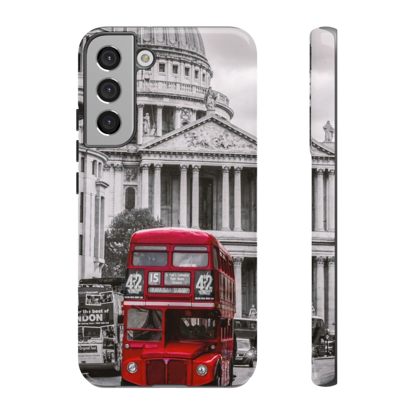 London Bus Wallpaper Phone Case | iPhone 15 Plus/ Pro, 14, 13, 12| Google Pixel 7, Pro, 5| Samsung Galaxy S23 All Major Phone Models