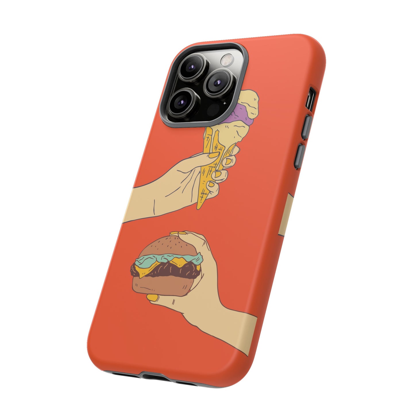 IceCream Or Hamburger? Phone Case | iPhone 15 Plus/ Pro, 14, 13, 12| Google Pixel 7, Pro, 5| Samsung Galaxy S23 All Major Phone Models