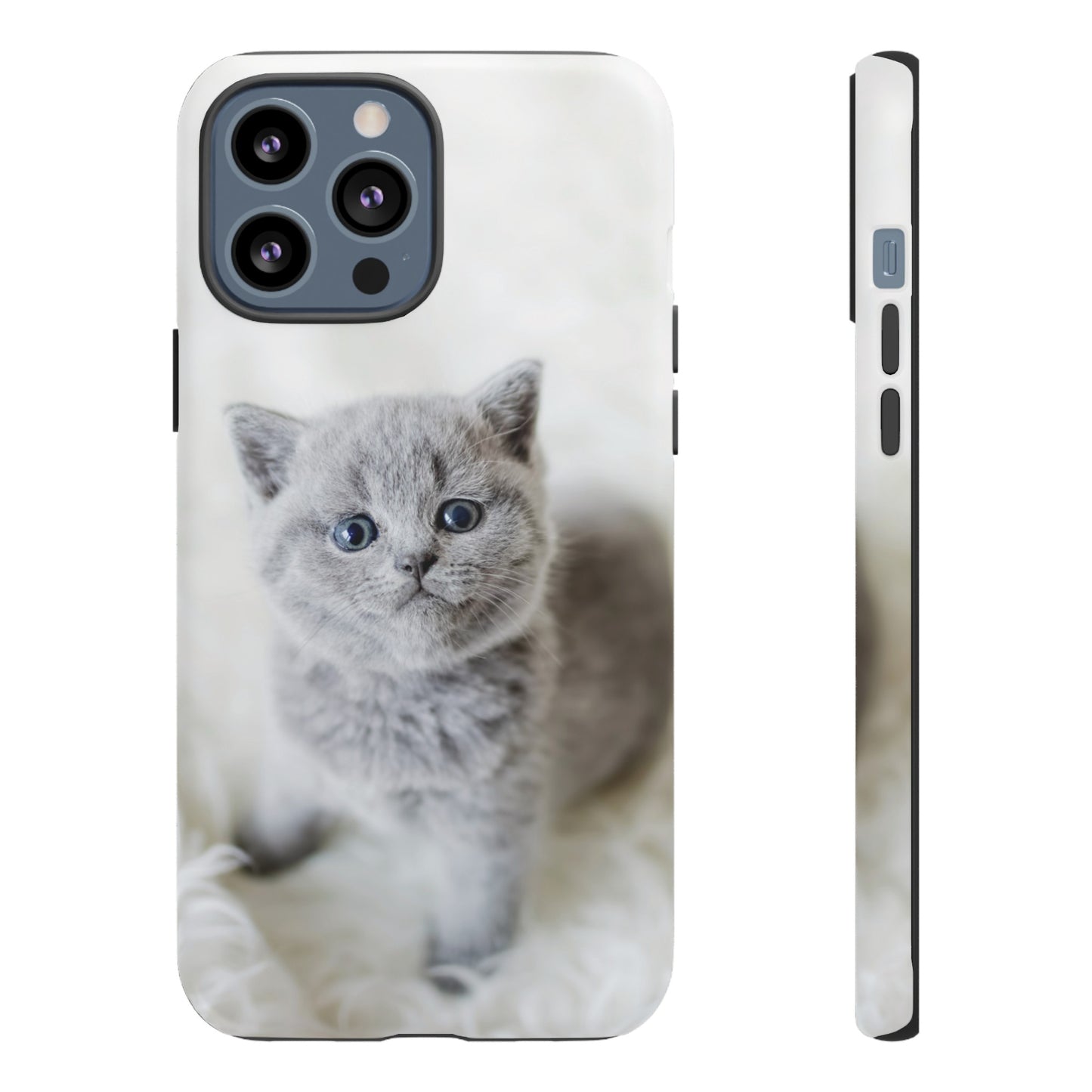 Grey Kitten Wallpaper Phone Case | iPhone 15 Plus/ Pro, 14, 13, 12| Google Pixel 7, Pro, 5| Samsung Galaxy S23 All Major Phone Models