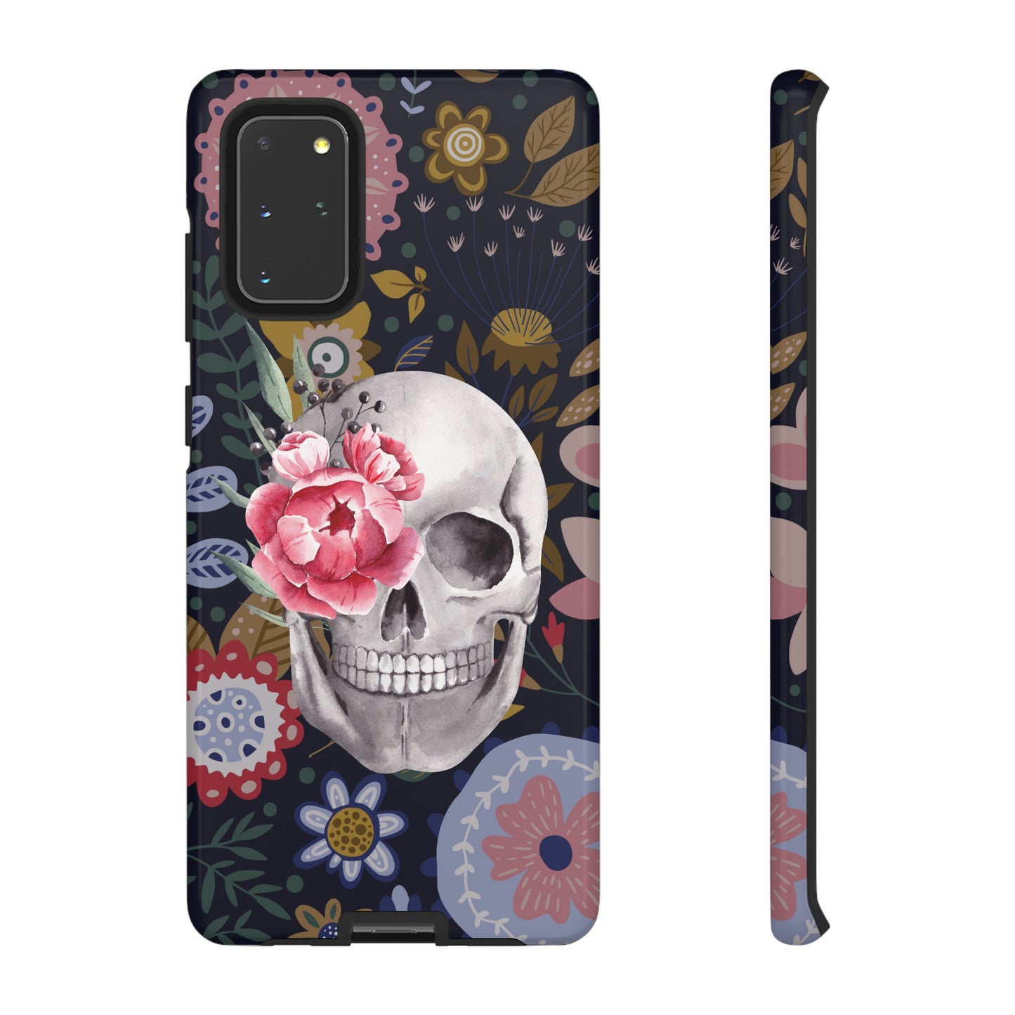 Floral Skull Wallpaper Phone Case | iPhone 15 Plus/ Pro, 14, 13, 12| Google Pixel 7, Pro, 5| Samsung Galaxy S23 All Major Phone Models