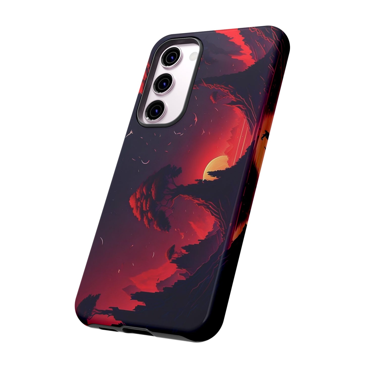 Red Sunset Wallpaper Phone Case | iPhone 15 Plus/ Pro, 14, 13, 12| Google Pixel 7, Pro, 5| Samsung Galaxy S23 All Major Phone Models