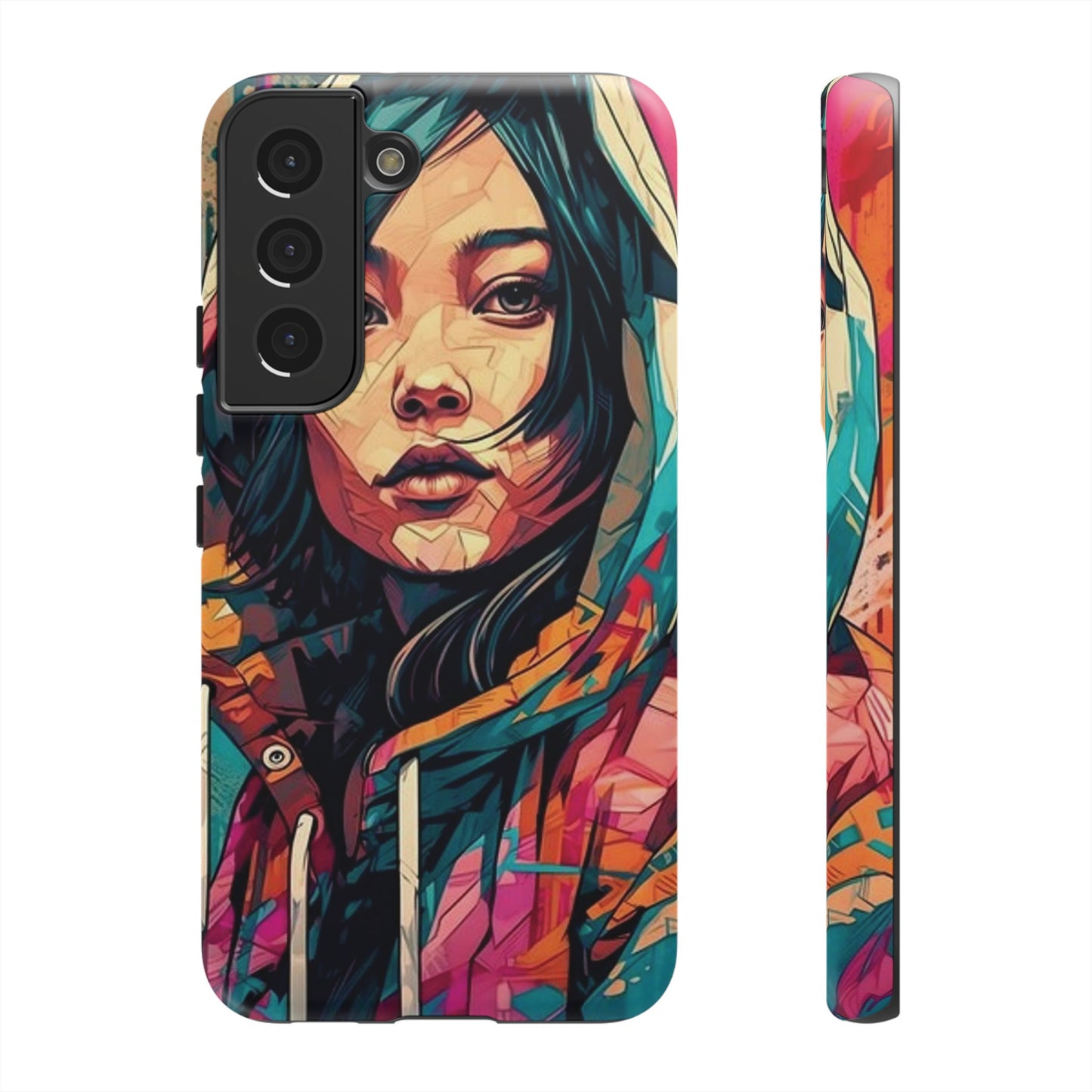 Girl Painting Wallpaper Phone Case | iPhone 15 Plus/ Pro, 14, 13, 12| Google Pixel 7, Pro, 5| Samsung Galaxy S23 All Major Phone Models