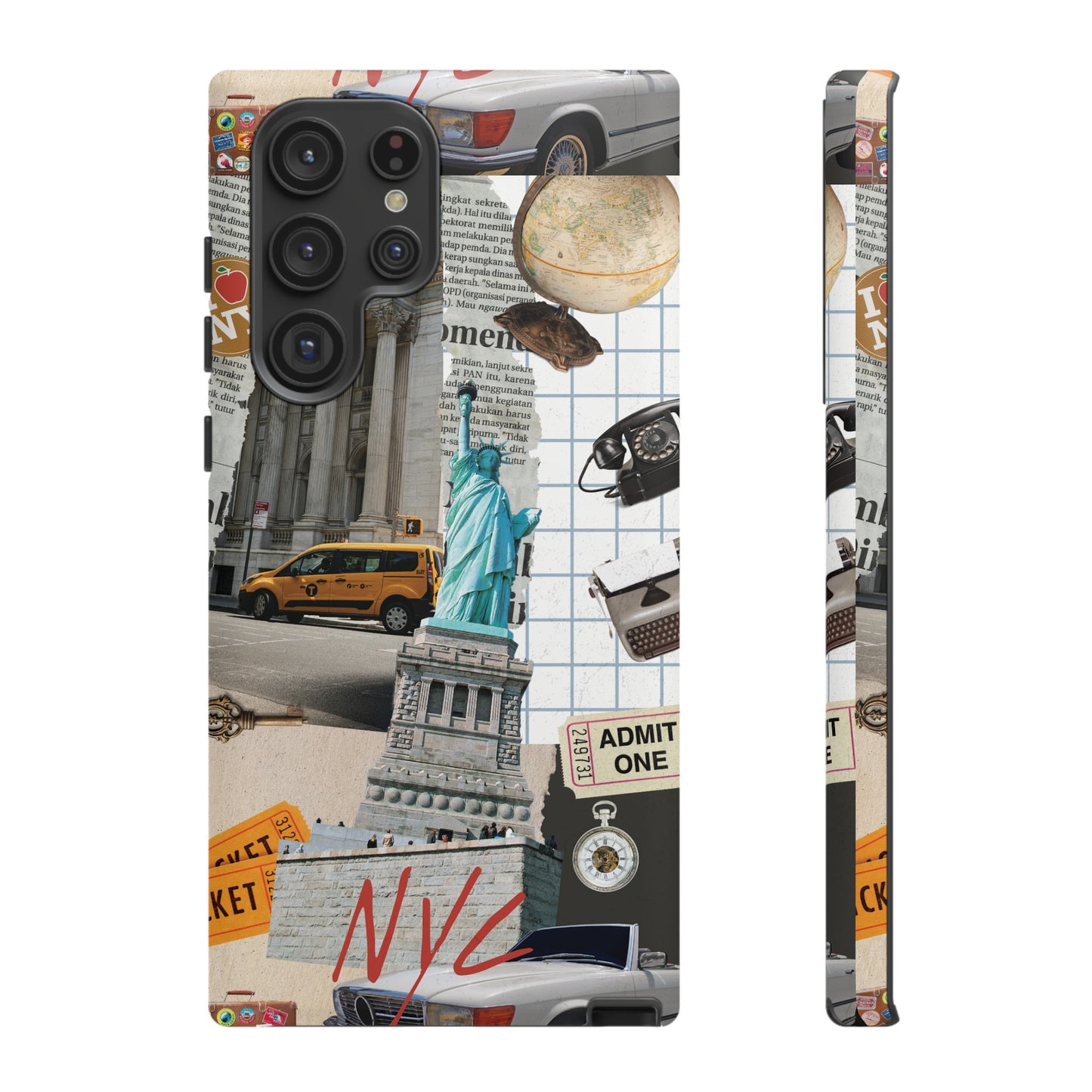 New York City Collage Wallpaper Phone Case | iPhone 15 Plus/ Pro, 14, 13, 12| Google Pixel 7, Pro, 5| Samsung Galaxy S23 All Major Phone Models