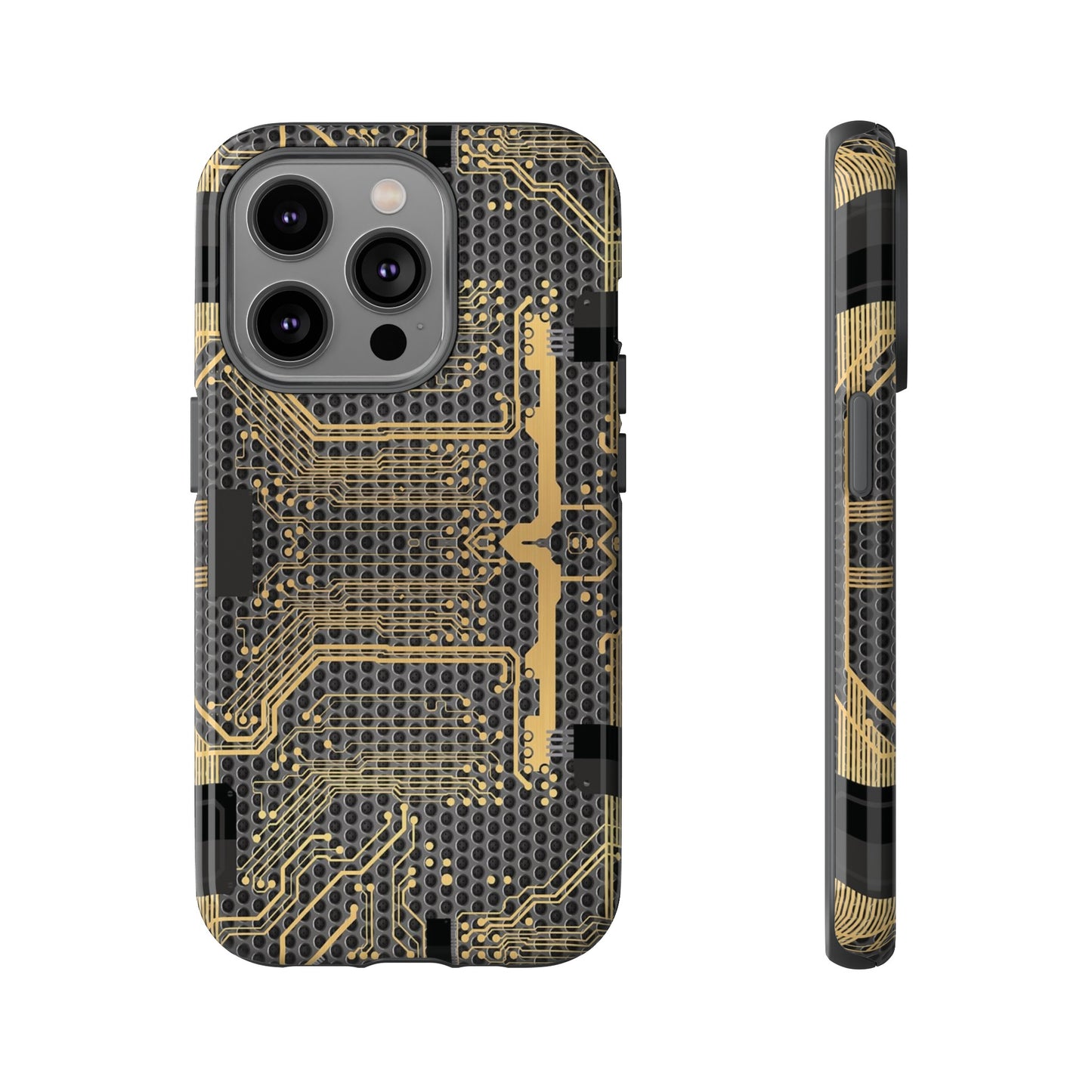 Golden Circuit Board Wallpaper Phone Case | iPhone 15 Plus/ Pro, 14, 13, 12| Google Pixel 7, Pro, 5| Samsung Galaxy S23 All Major Phone Models