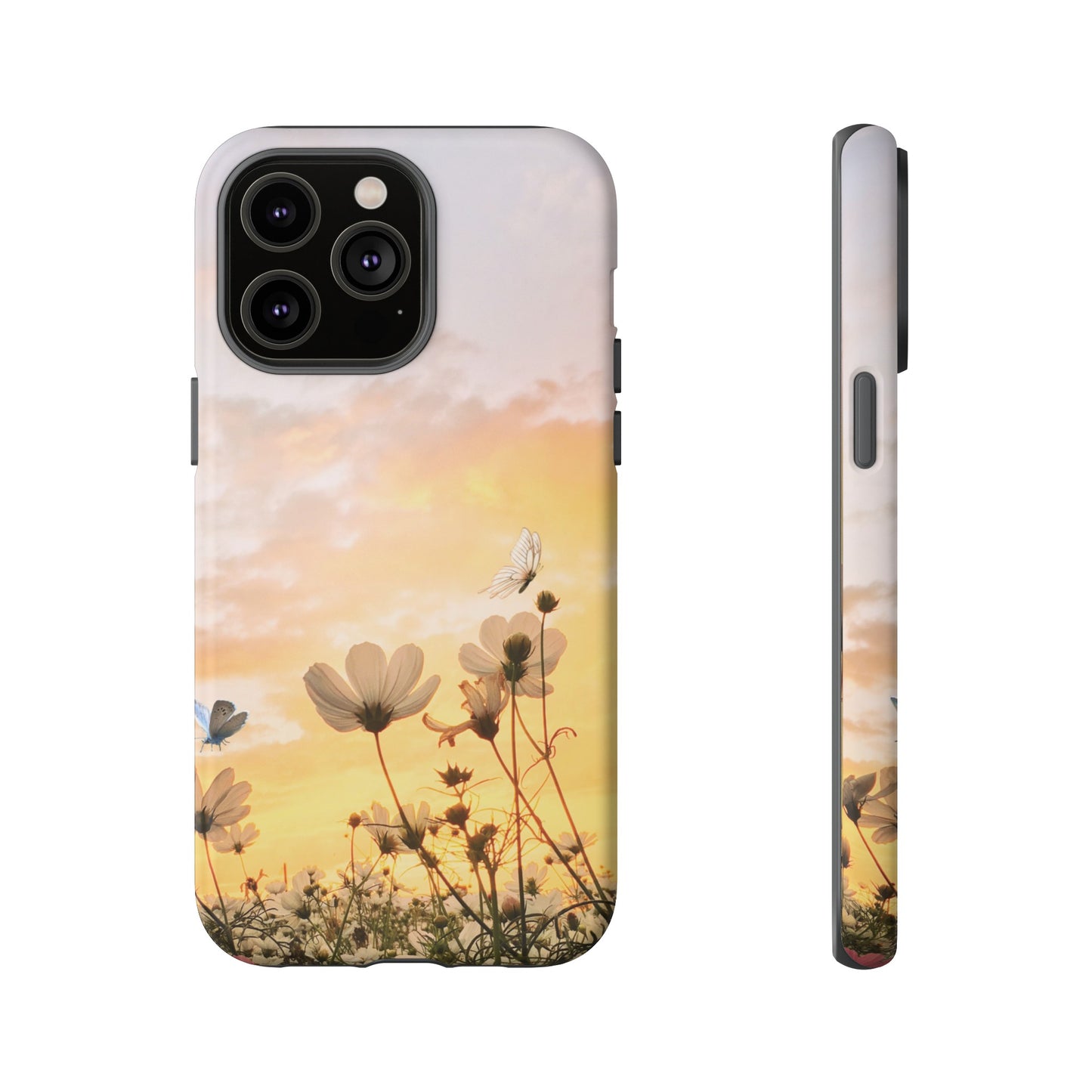 Flowers At Sunset Wallpaper Phone Case | iPhone 15 Plus/ Pro, 14, 13, 12| Google Pixel 7, Pro, 5| Samsung Galaxy S23 All Major Phone Models