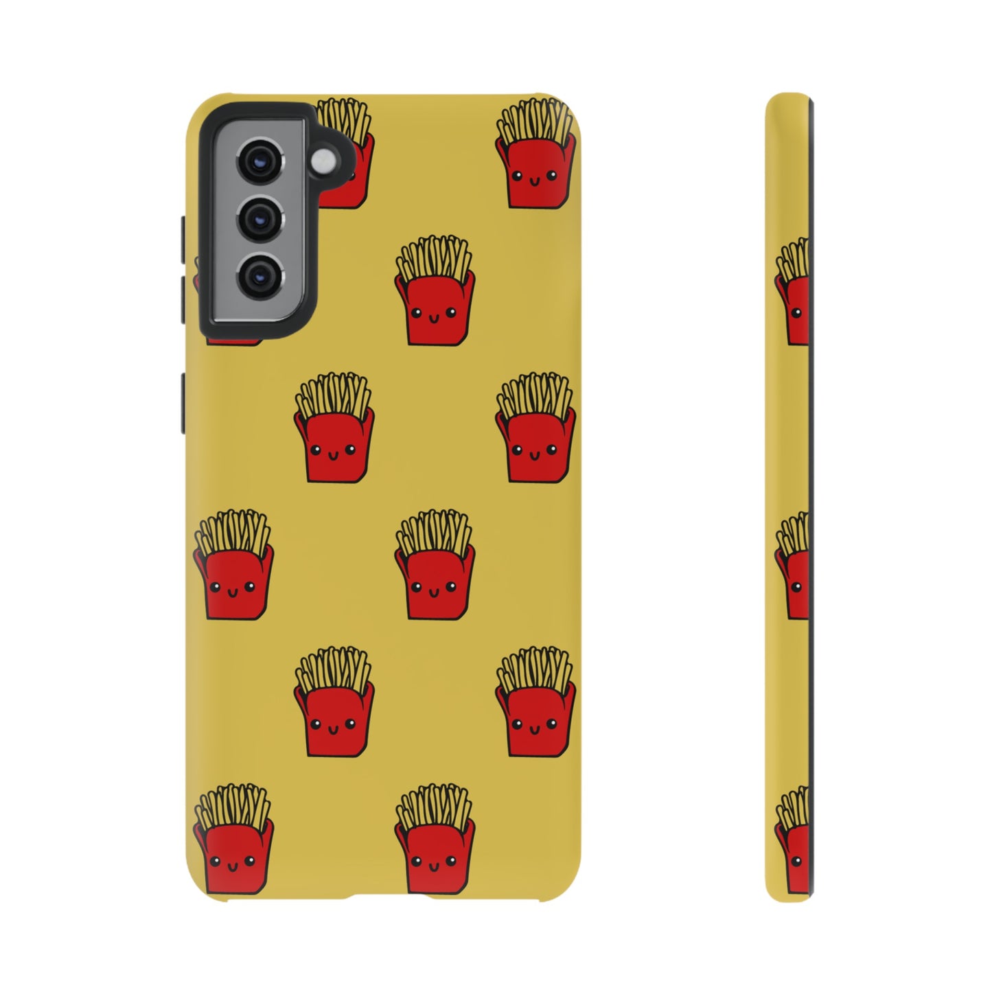 Smiling Fries Wallpaper Phone Case | iPhone 15 Plus/ Pro, 14, 13, 12| Google Pixel 7, Pro, 5| Samsung Galaxy S23 All Major Phone Models