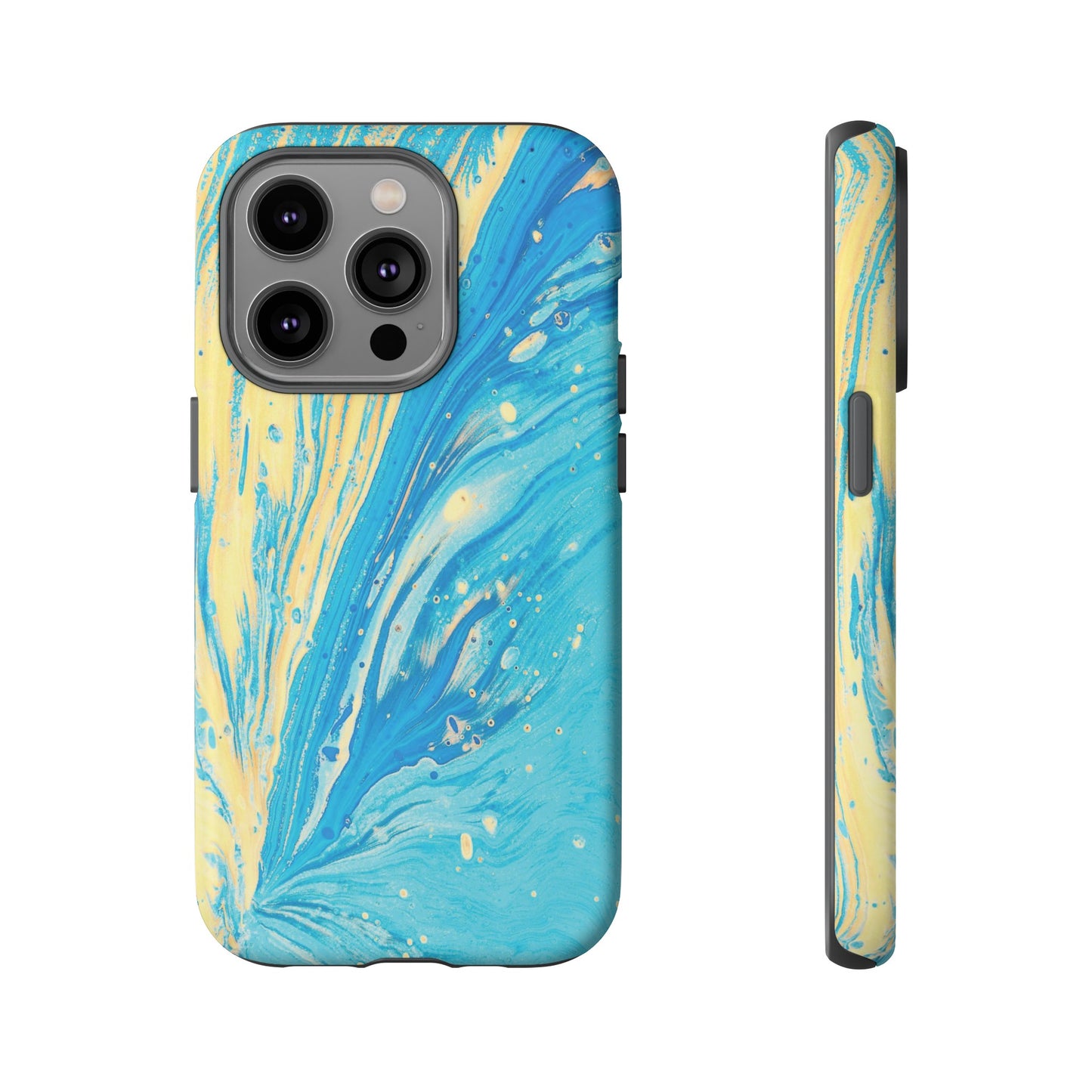 Fan of Yellow & Blue Paint Phone Case | iPhone 15 Plus/ Pro, 14, 13, 12| Google Pixel 7, Pro, 5| Samsung Galaxy S23 All Major Phone Models