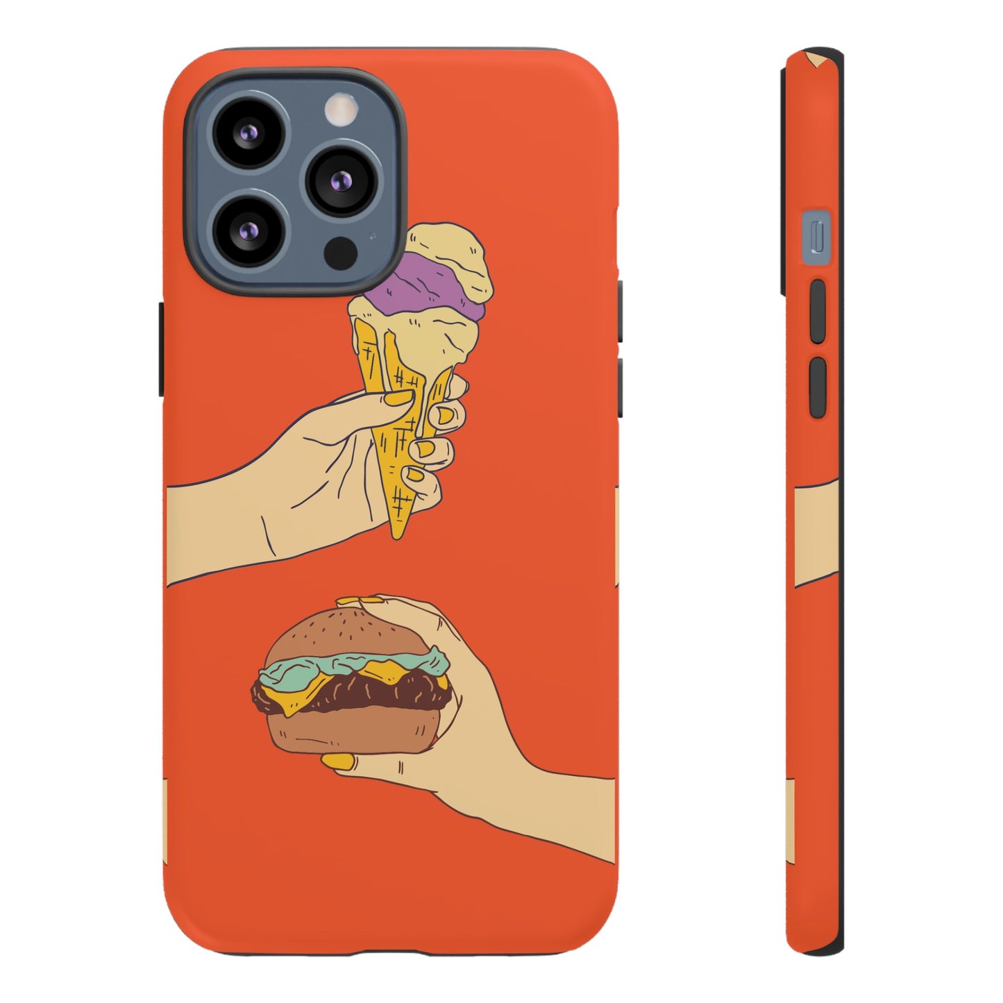 IceCream Or Hamburger? Phone Case | iPhone 15 Plus/ Pro, 14, 13, 12| Google Pixel 7, Pro, 5| Samsung Galaxy S23 All Major Phone Models