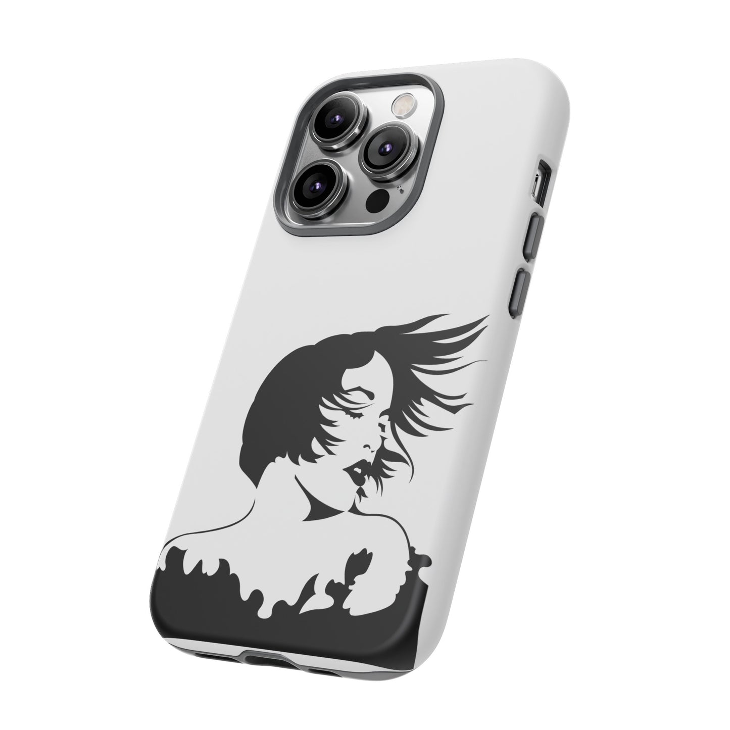 Woman In The Wind Phone Case | iPhone 15 Plus/ Pro, 14, 13, 12| Google Pixel 7, Pro, 5| Samsung Galaxy S23 All Major Phone Models