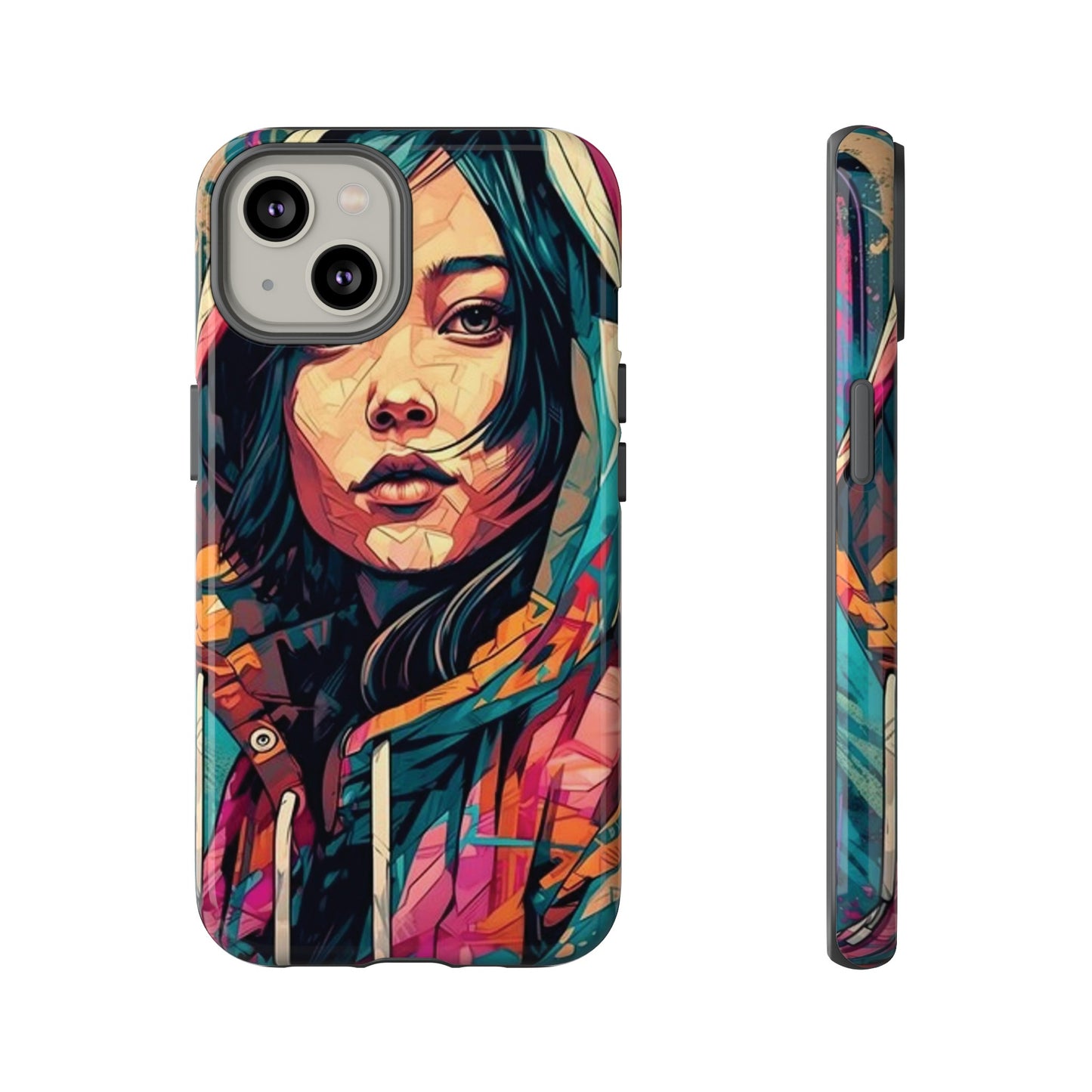 Girl Painting Wallpaper Phone Case | iPhone 15 Plus/ Pro, 14, 13, 12| Google Pixel 7, Pro, 5| Samsung Galaxy S23 All Major Phone Models