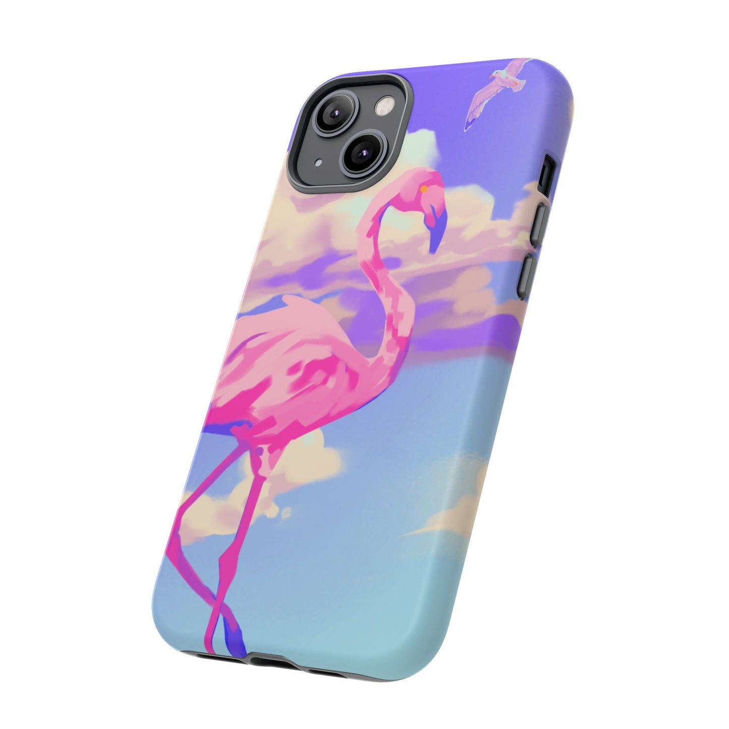 Flamingo In The Clouds Phone Case | iPhone 15 Plus/ Pro, 14, 13, 12| Google Pixel 7, Pro, 5| Samsung Galaxy S23 All Major Phone Models