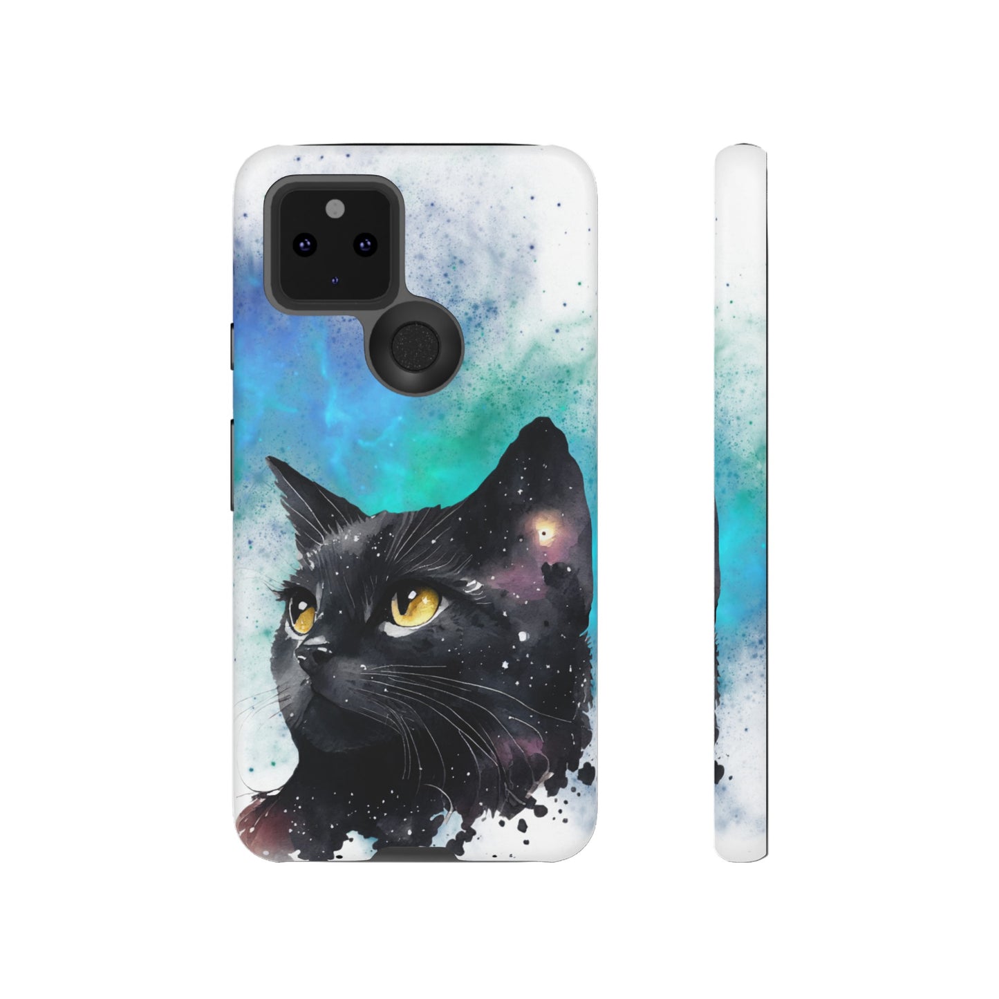 Cosmic Black Cat Phone Case | iPhone 15 Plus/ Pro, 14, 13, 12| Google Pixel 7, Pro, 5| Samsung Galaxy S23 All Major Phone Models