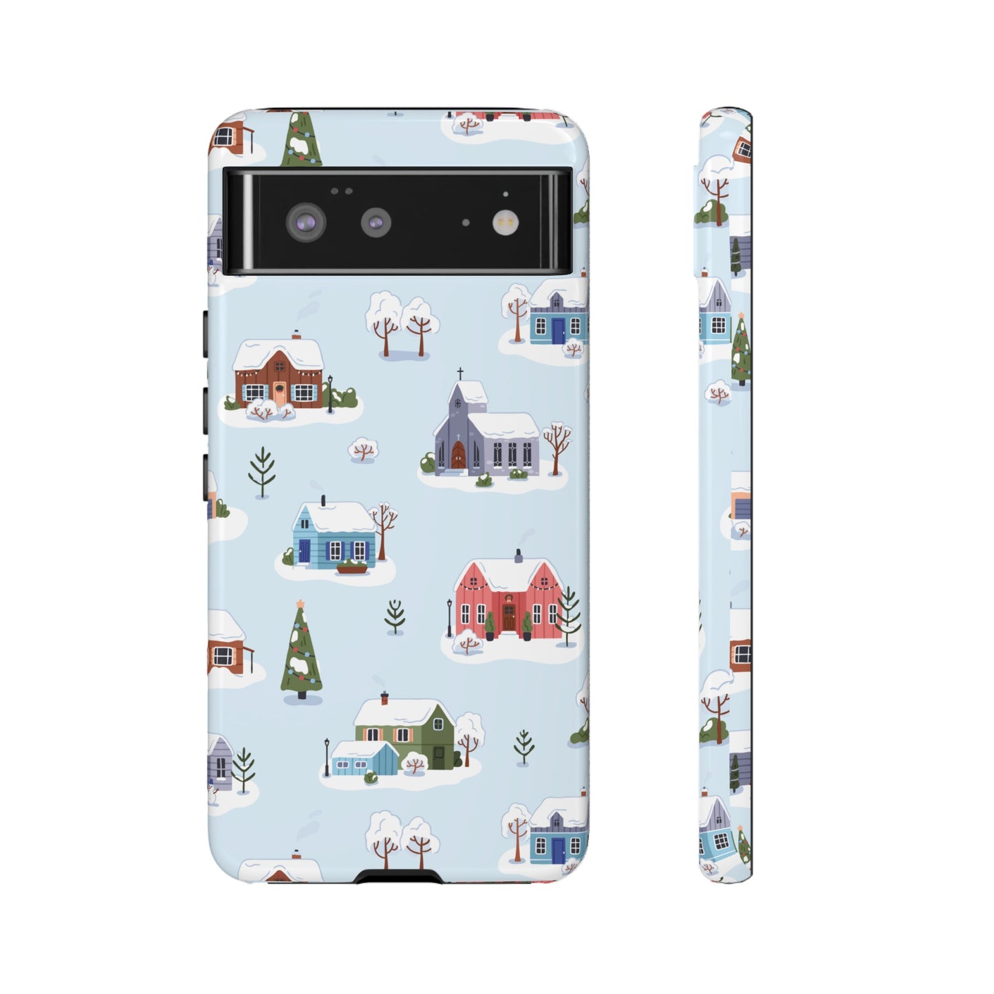 Snowy Merry Christmas Wallpaper Phone Case | iPhone 15 Plus/ Pro, 14, 13, 12| Google Pixel 7, Pro, 5| Samsung Galaxy S23 All Major Phone Models