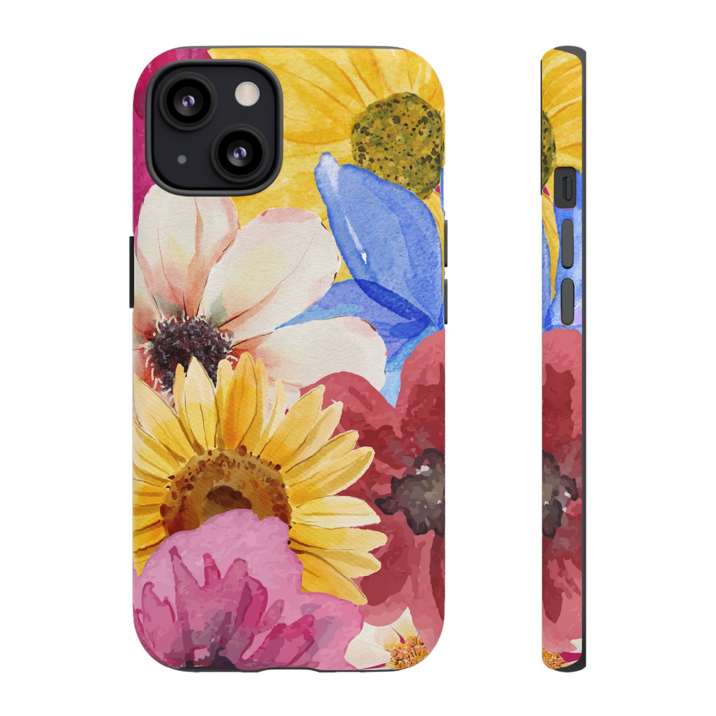 Overlapping Flowers Wallpaper Phone Case | iPhone 15 Plus/ Pro, 14, 13, 12| Google Pixel 7, Pro, 5| Samsung Galaxy S23 All Major Phone Models