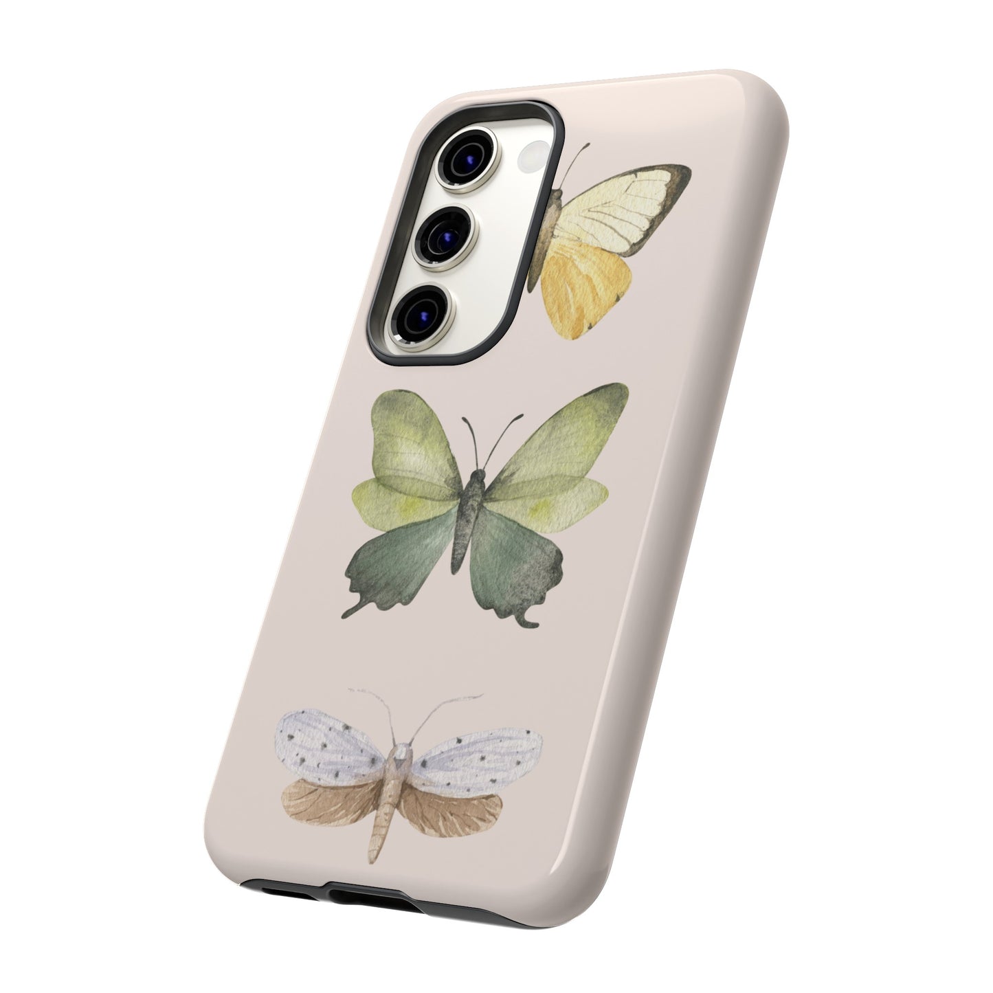 Three Butterflies Wallpaper Phone Case | iPhone 15 Plus/ Pro, 14, 13, 12| Google Pixel 7, Pro, 5| Samsung Galaxy S23 All Major Phone Models