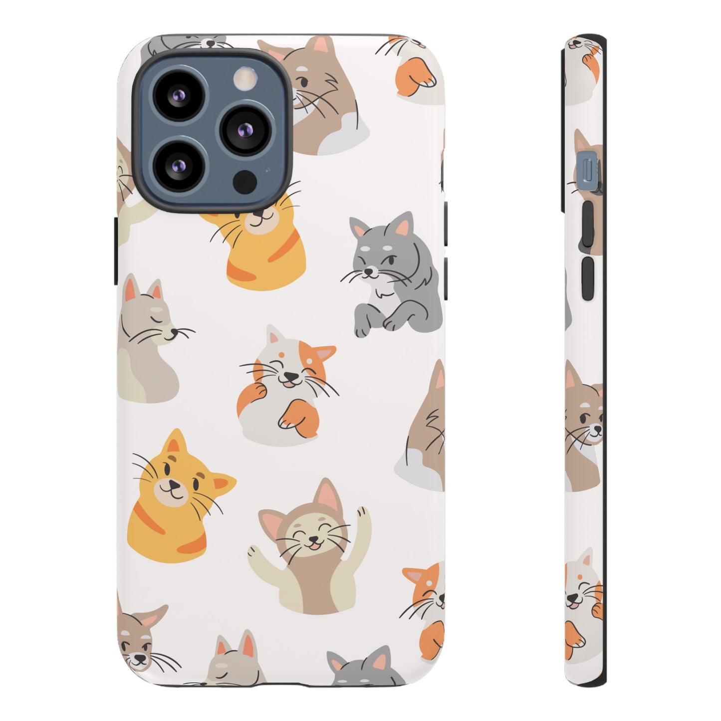 Adorable Cats Wallpaper Phone Case | iPhone 15 Plus/ Pro, 14, 13, 12| Google Pixel 7, Pro, 5| Samsung Galaxy S23 All Major Phone Models