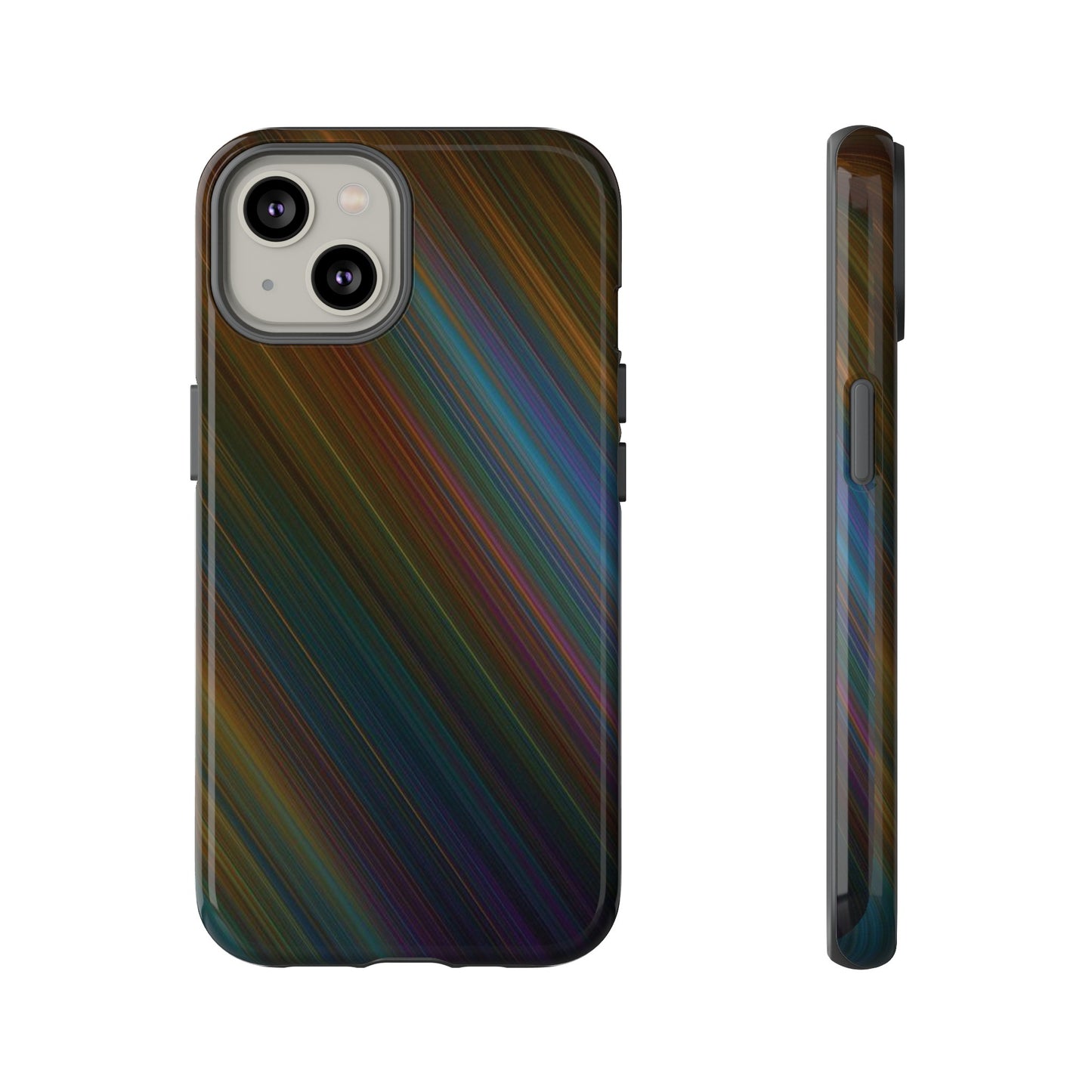 Slanted Rainbow Wallpaper Phone Case | iPhone 15 Plus/ Pro, 14, 13, 12| Google Pixel 7, Pro, 5| Samsung Galaxy S23 All Major Phone Models