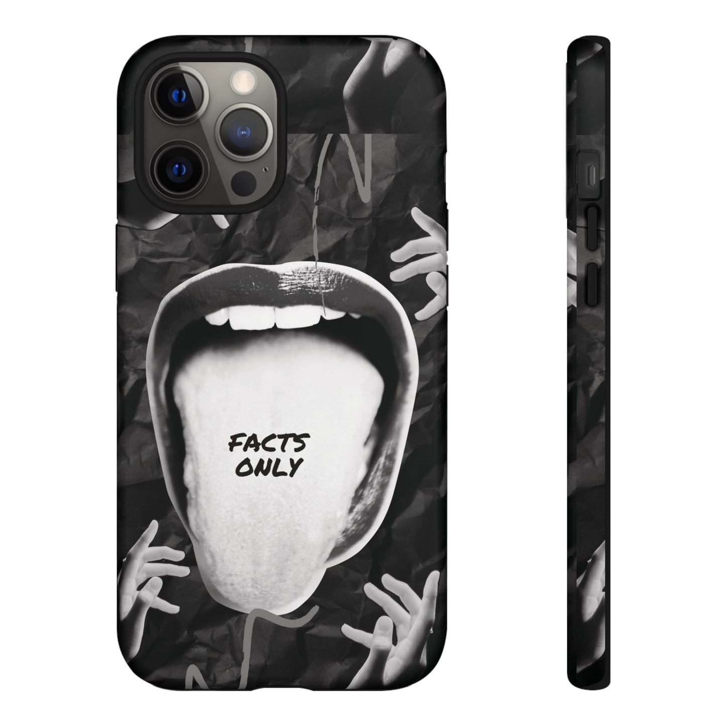 Facts Only Wallpaper Phone Case | iPhone 15 Plus/ Pro, 14, 13, 12| Google Pixel 7, Pro, 5| Samsung Galaxy S23 All Major Phone Models