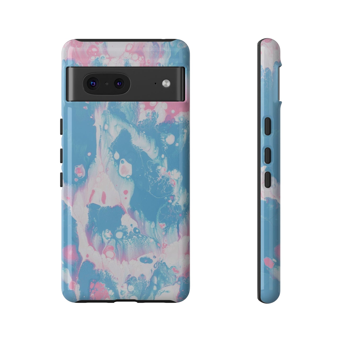 Baby Pink & Blue Resin Inspired Phone Case |iPhone 15 Plus/ Pro, 14, 13, 12|Google Pixel 7, Pro, 5|Samsung Galaxy S23 All Major Phone Models