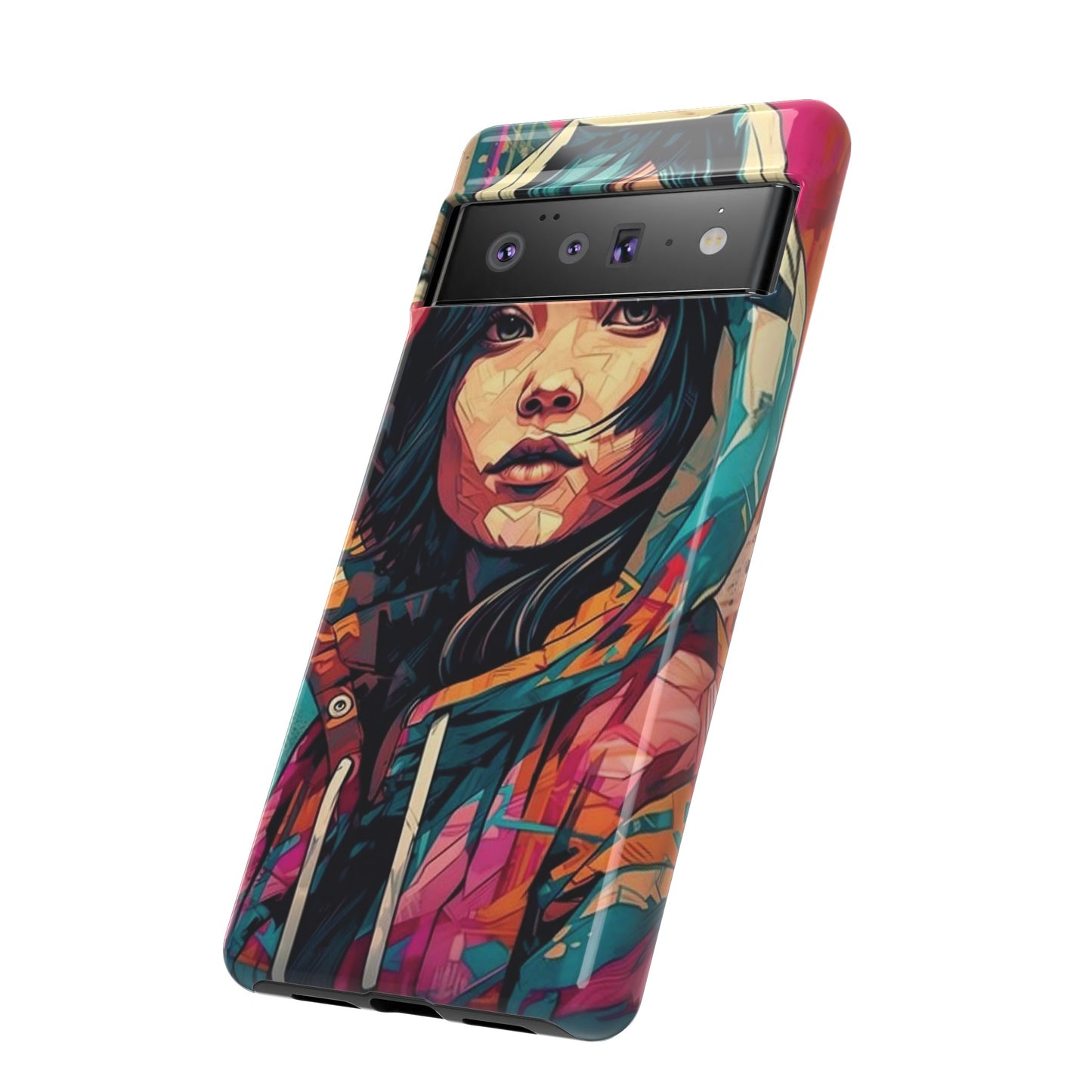 Girl Painting Wallpaper Phone Case | iPhone 15 Plus/ Pro, 14, 13, 12| Google Pixel 7, Pro, 5| Samsung Galaxy S23 All Major Phone Models