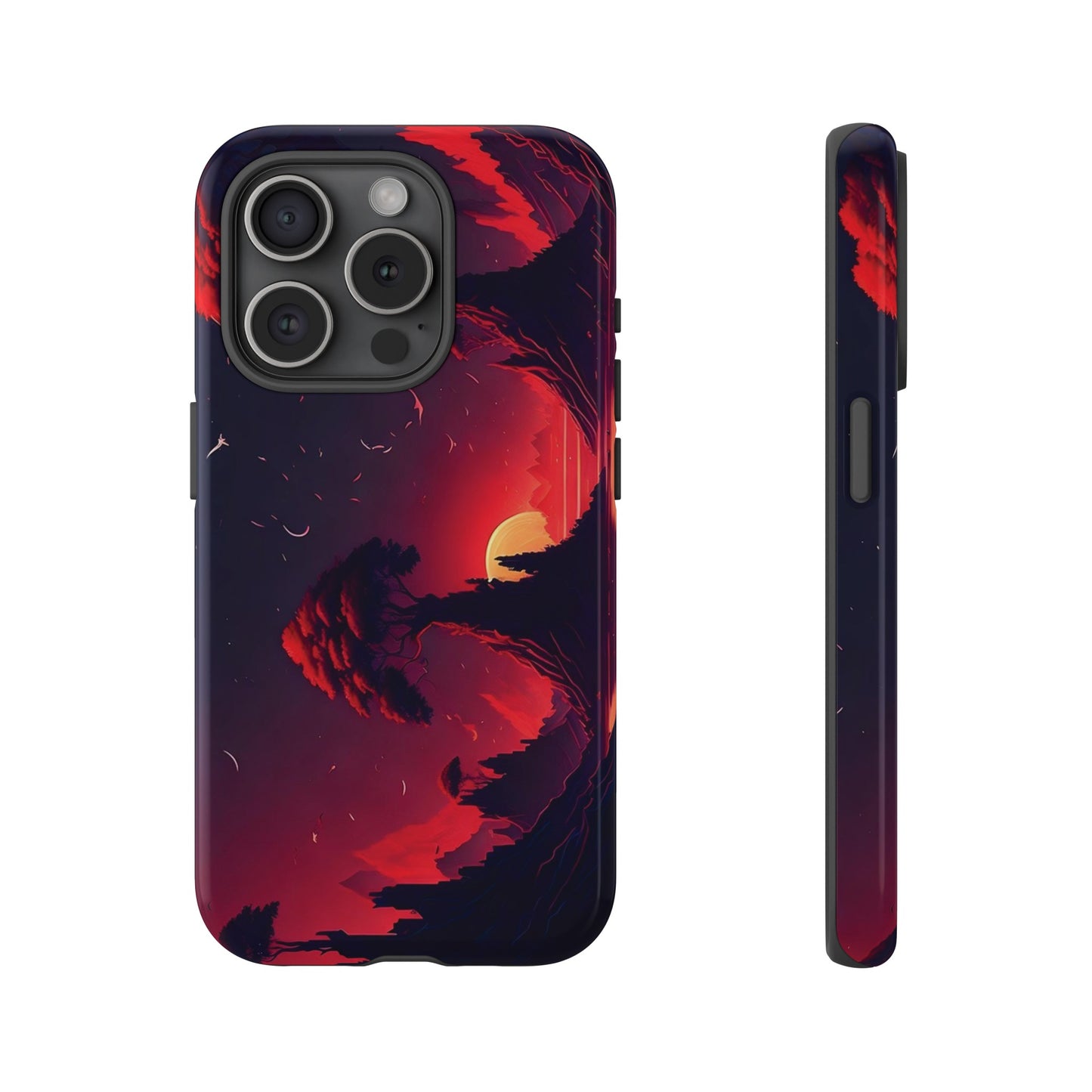 Red Sunset Wallpaper Phone Case | iPhone 15 Plus/ Pro, 14, 13, 12| Google Pixel 7, Pro, 5| Samsung Galaxy S23 All Major Phone Models