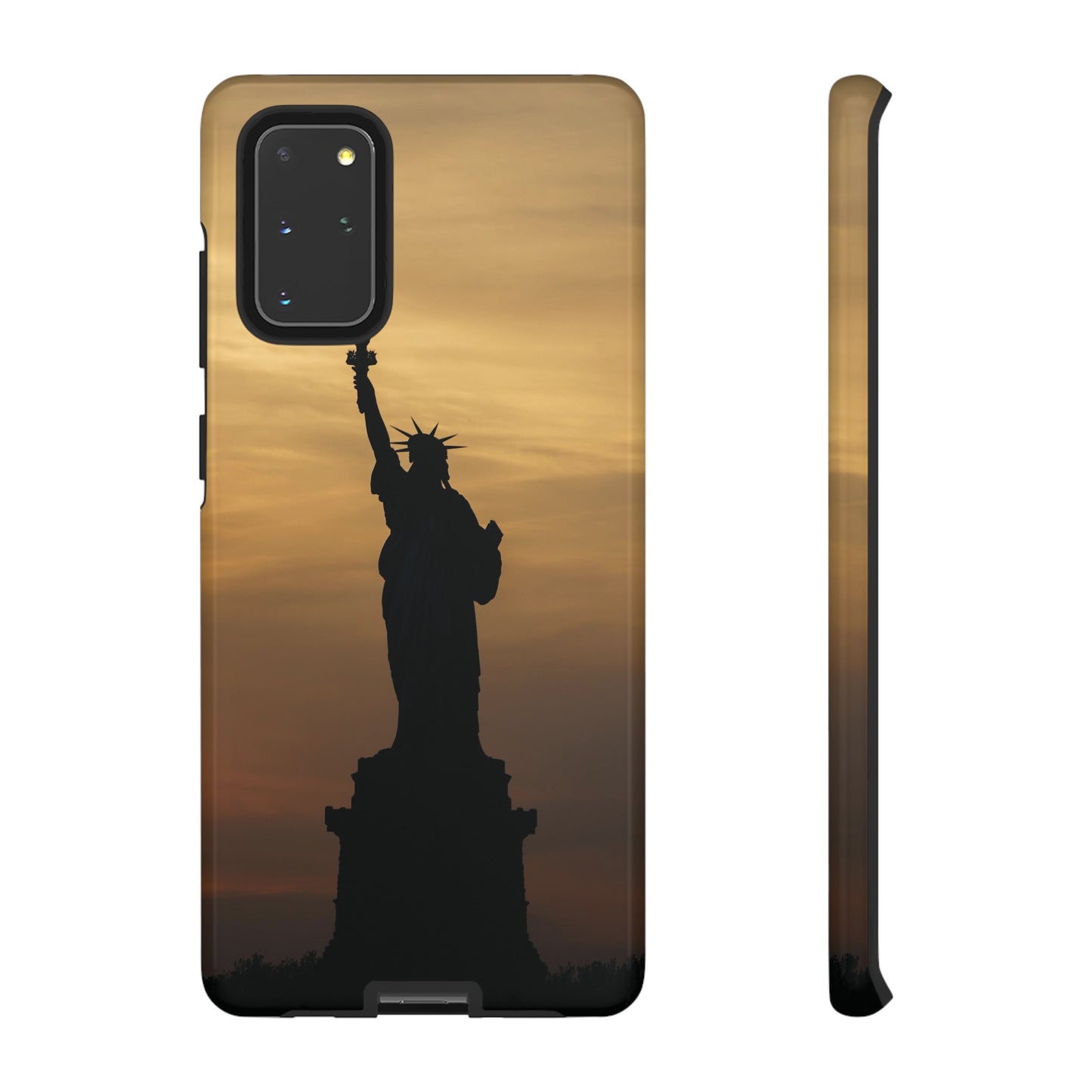 Silhouette Statue Of Liberty Wallpaper Phone Case | iPhone 15 Plus/ Pro, 14, 13, 12| Google Pixel 7, Pro, 5| Samsung Galaxy S23 All Major Phone Models