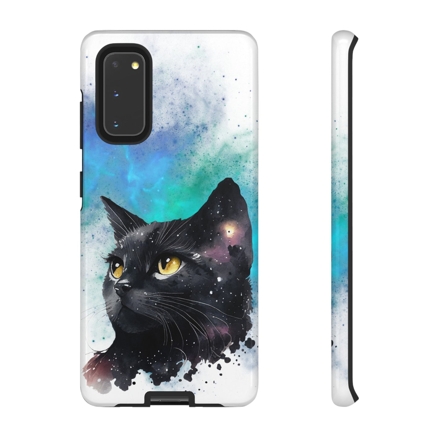 Cosmic Black Cat Phone Case | iPhone 15 Plus/ Pro, 14, 13, 12| Google Pixel 7, Pro, 5| Samsung Galaxy S23 All Major Phone Models