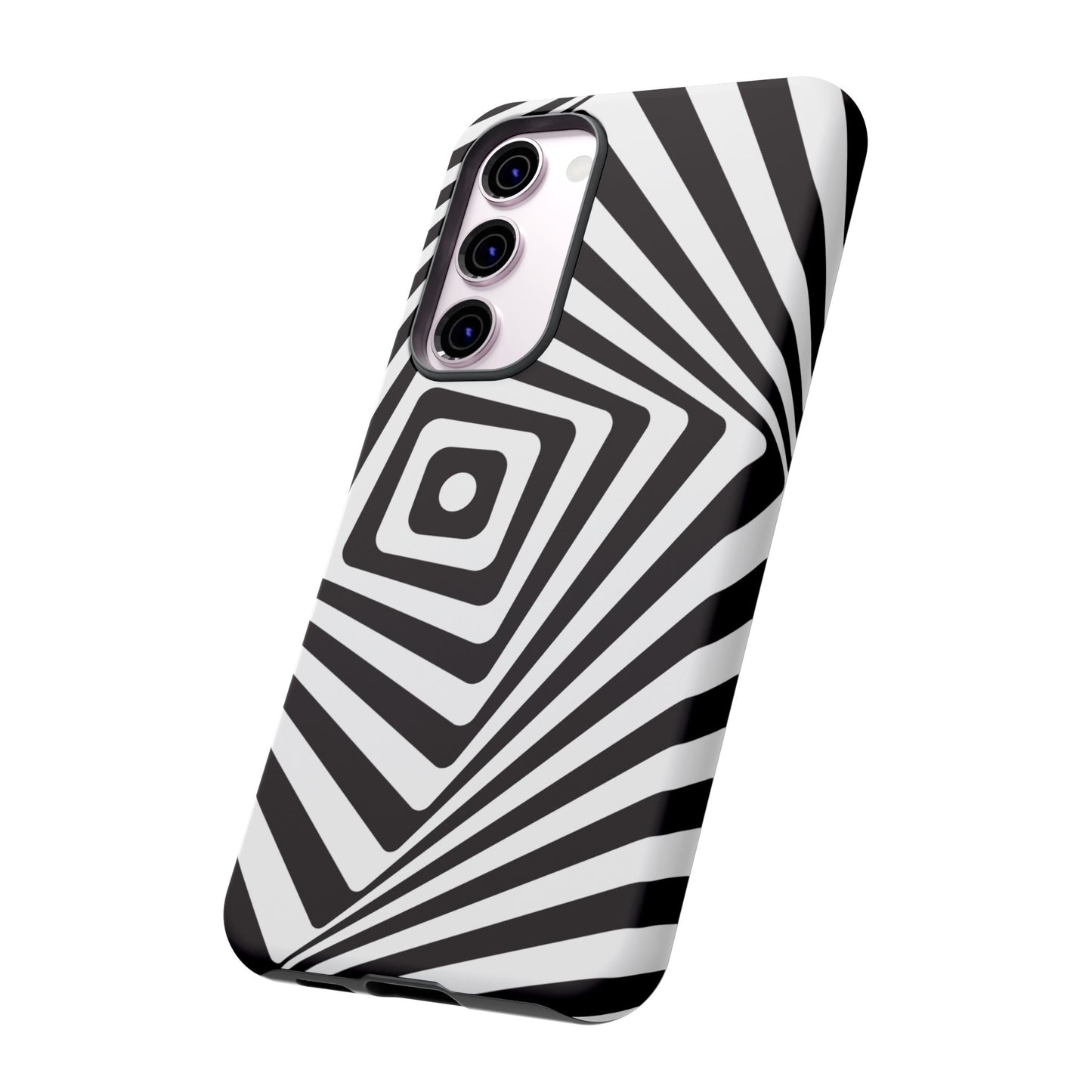 Black & White Spiral Wallpaper Phone Case | iPhone 15 Plus/ Pro, 14, 13, 12| Google Pixel 7, Pro, 5| Samsung Galaxy S23 All Major Phone Models