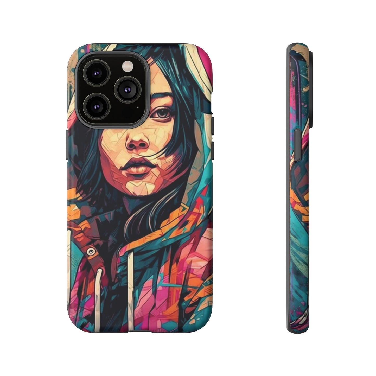 Girl Painting Wallpaper Phone Case | iPhone 15 Plus/ Pro, 14, 13, 12| Google Pixel 7, Pro, 5| Samsung Galaxy S23 All Major Phone Models