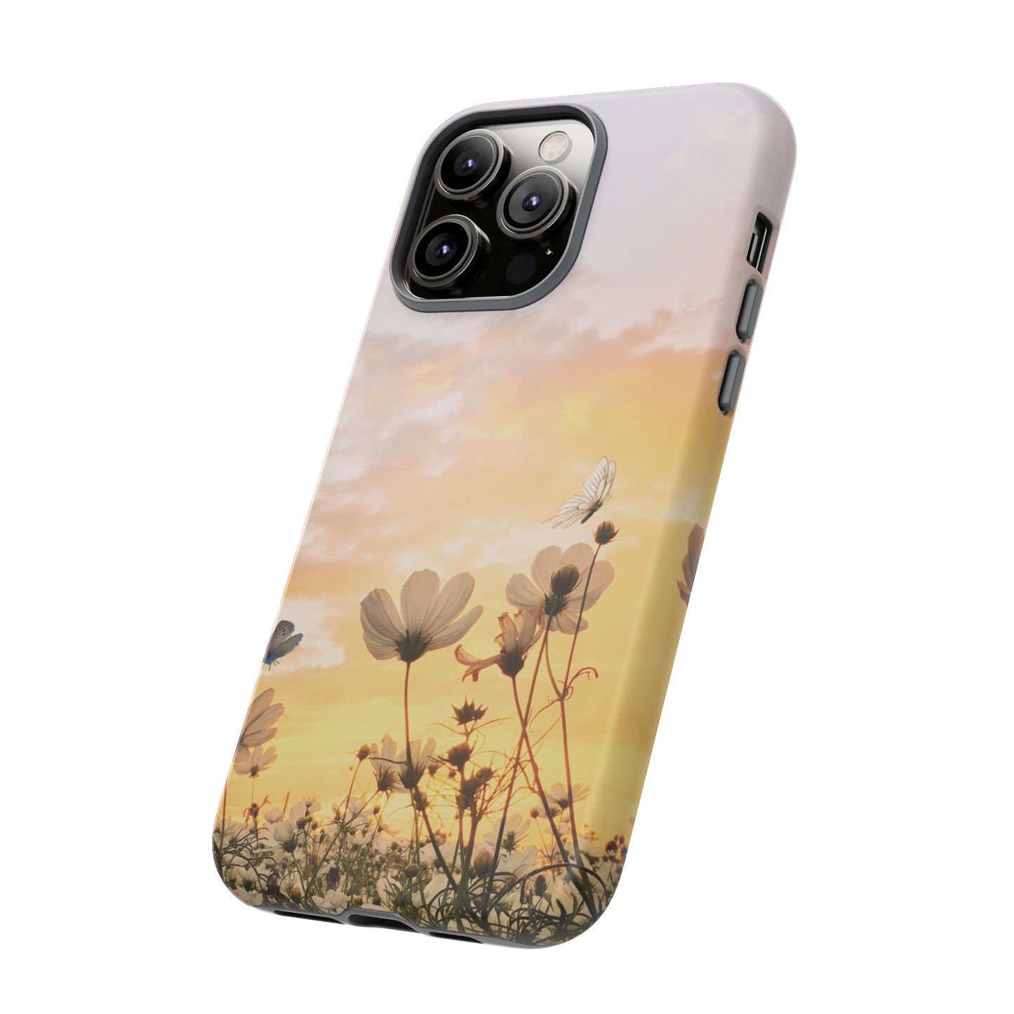 Flowers At Sunset Wallpaper Phone Case | iPhone 15 Plus/ Pro, 14, 13, 12| Google Pixel 7, Pro, 5| Samsung Galaxy S23 All Major Phone Models