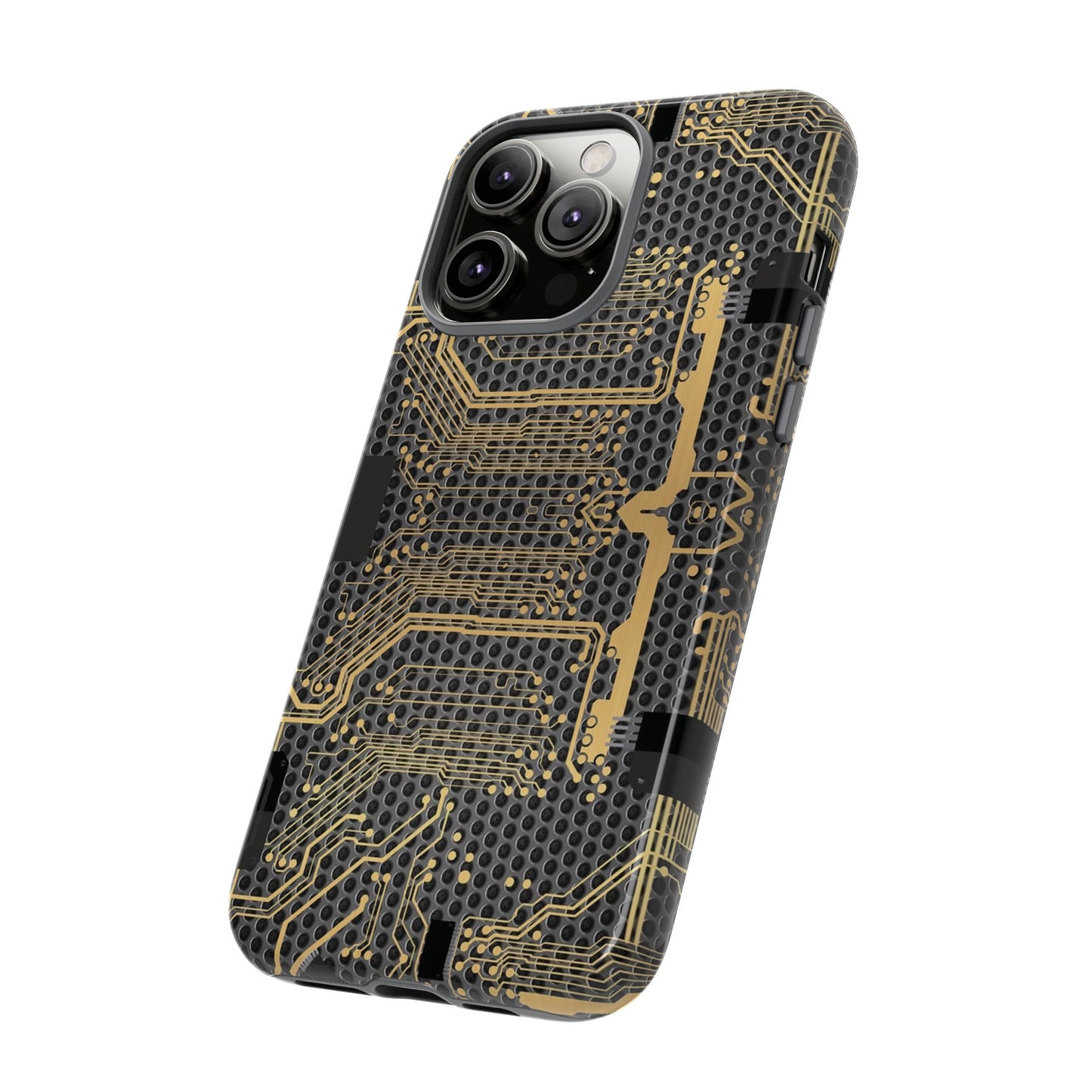 Golden Circuit Board Wallpaper Phone Case | iPhone 15 Plus/ Pro, 14, 13, 12| Google Pixel 7, Pro, 5| Samsung Galaxy S23 All Major Phone Models