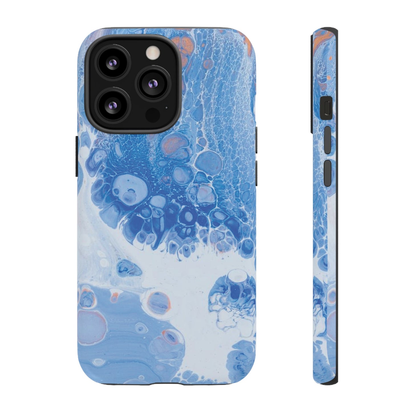 Blue and White Resin Inspired Phone Case |iPhone 15 Plus/ Pro, 14, 13, 12| Google Pixel 7, Pro, 5| Samsung Galaxy S23 All Major Phone Models