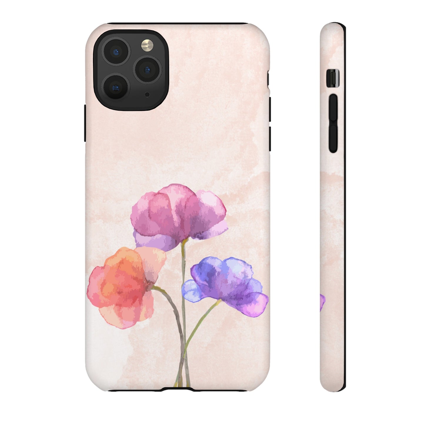 Three Flowers Wallpaper Phone Case | iPhone 15 Plus/ Pro, 14, 13, 12| Google Pixel 7, Pro, 5| Samsung Galaxy S23 All Major Phone Models