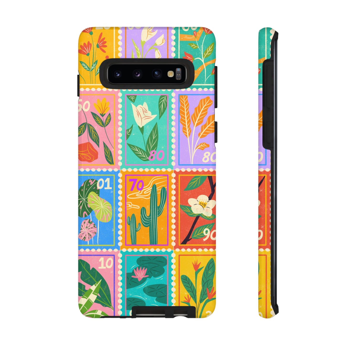 Flower Stamps Phone Case | iPhone 15 Plus/ Pro, 14, 13, 12| Google Pixel 7, Pro, 5| Samsung Galaxy S23 All Major Phone Models