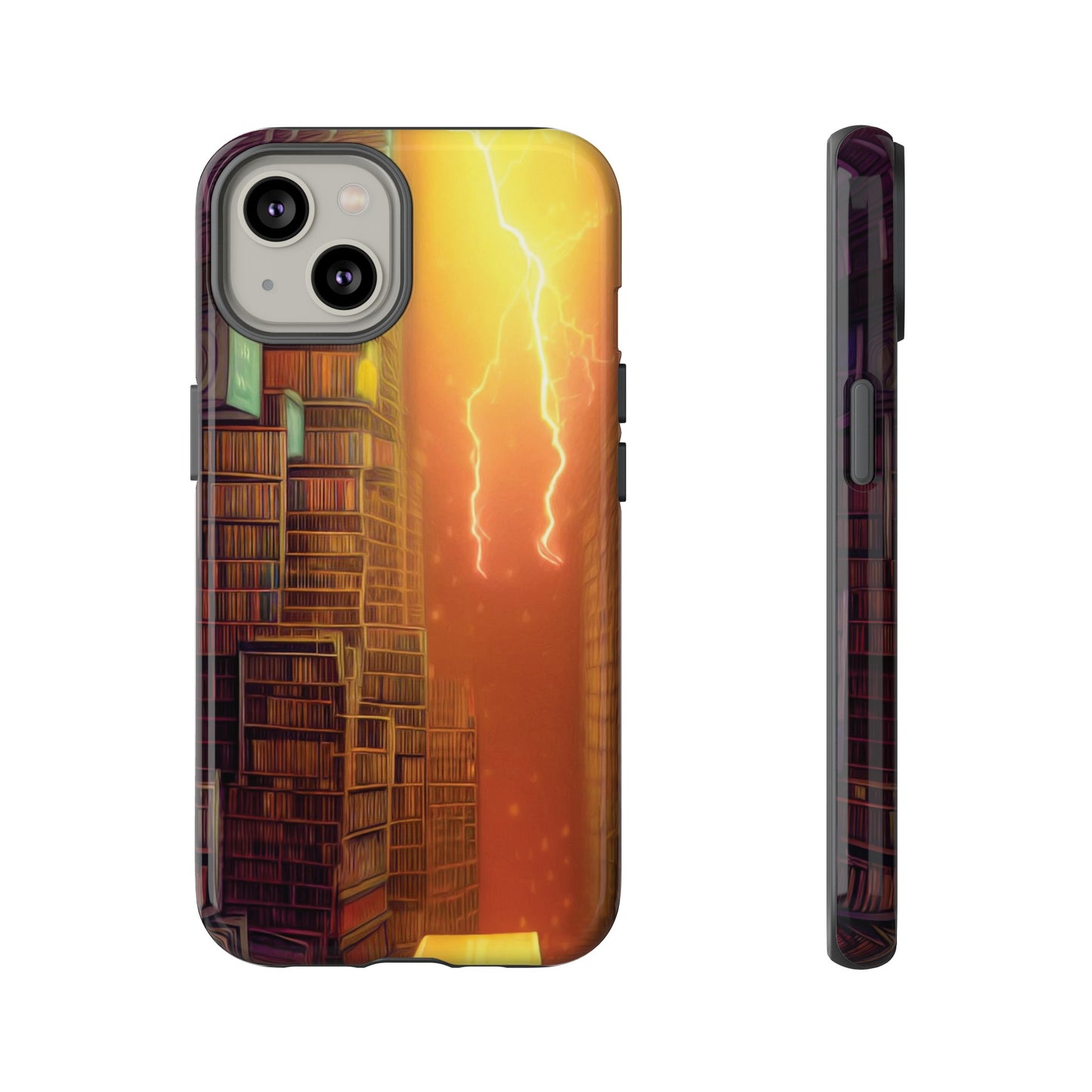 Lightning in the Library Wallpaper Phone Case | iPhone 15 Plus/ Pro, 14, 13, 12| Google Pixel 7, Pro, 5| Samsung Galaxy S23 All Major Phone Models