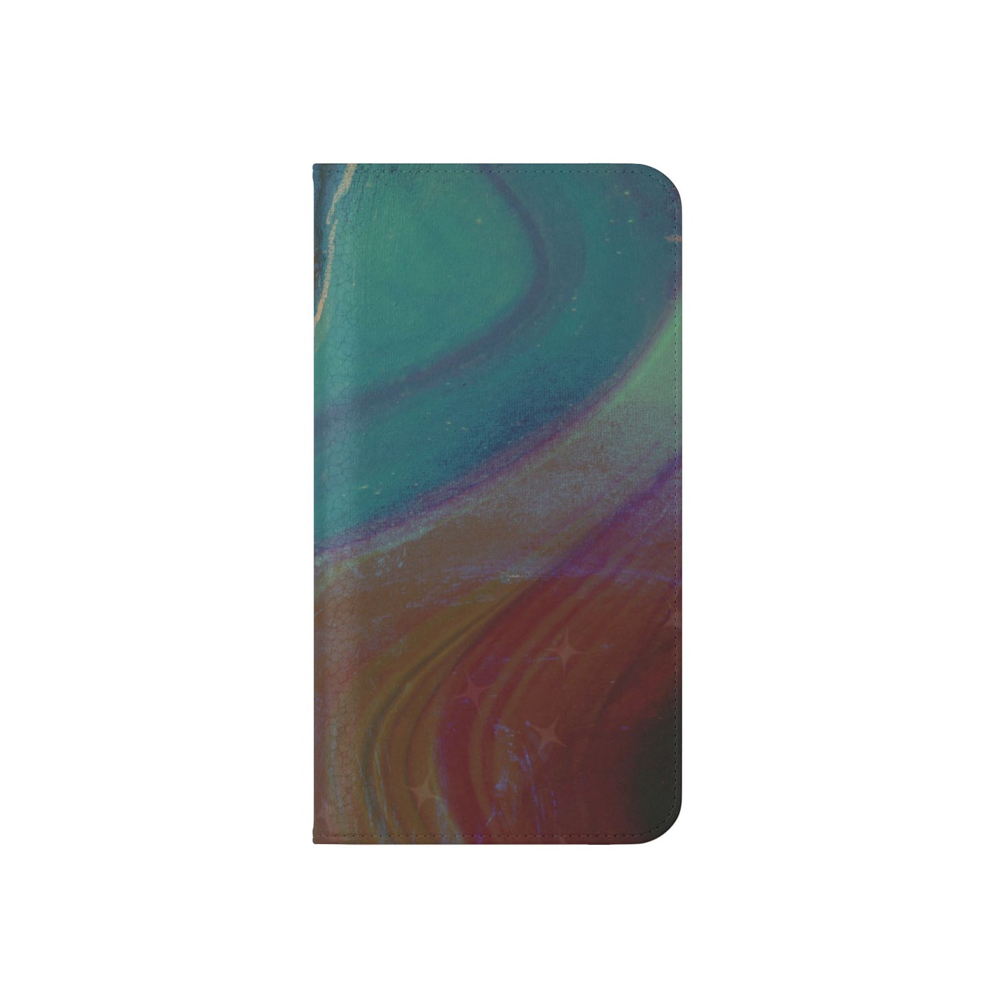 Abstract Resin Swirl Folio Flip Case | Credit Card Holder| iPhone 13, 12, 11| Samsung S22 & S21