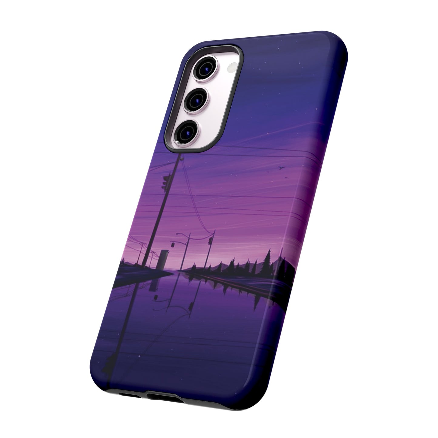 Purple Night Sky Wallpaper Phone Case | iPhone 15 Plus/ Pro, 14, 13, 12| Google Pixel 7, Pro, 5| Samsung Galaxy S23 All Major Phone Models