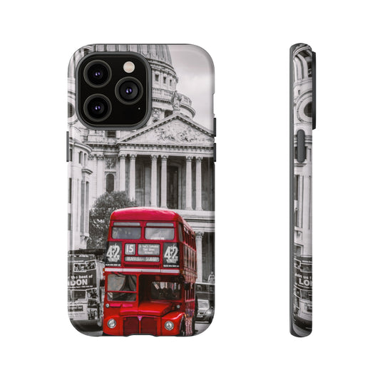 London Bus Wallpaper Phone Case | iPhone 15 Plus/ Pro, 14, 13, 12| Google Pixel 7, Pro, 5| Samsung Galaxy S23 All Major Phone Models