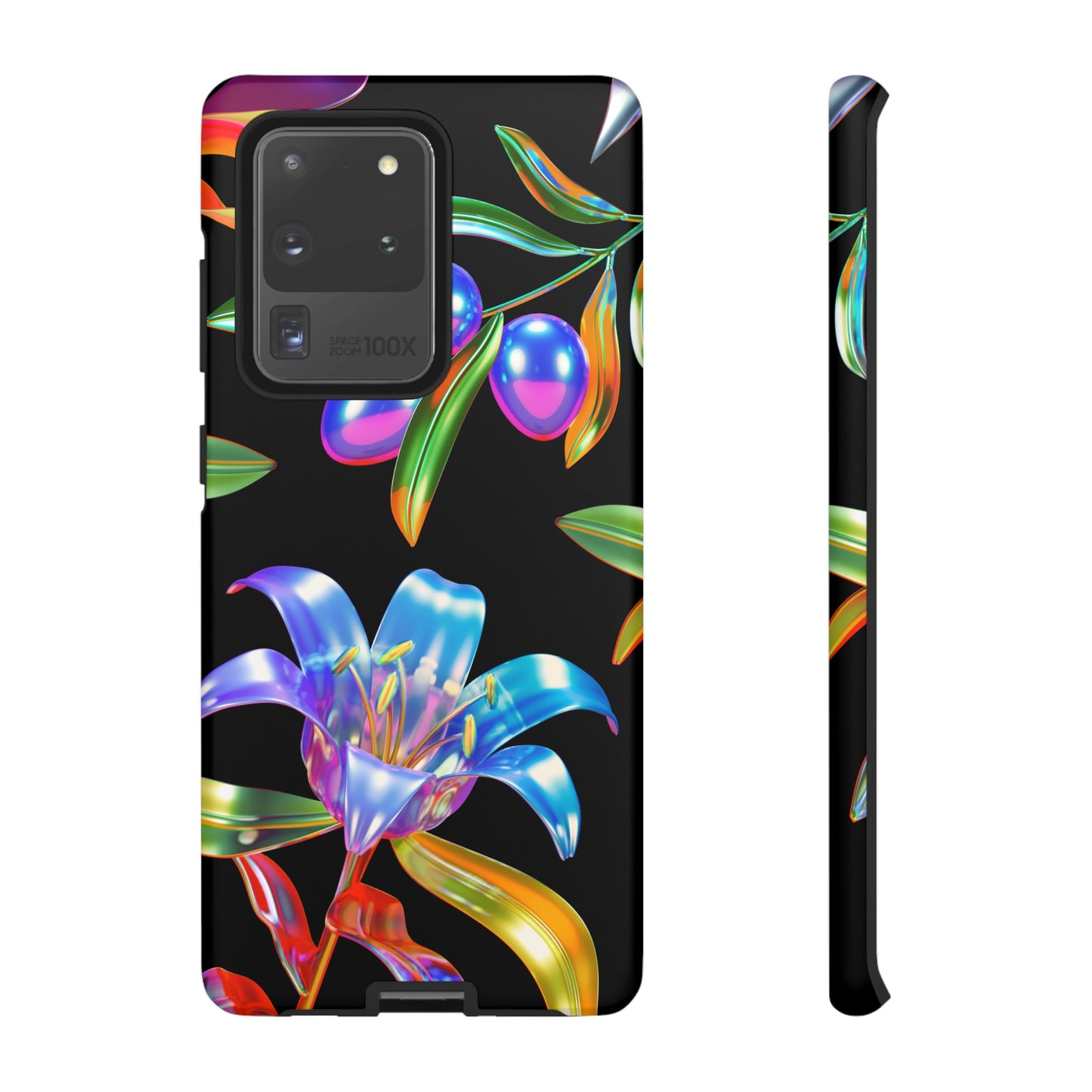 Metallic Flowers Phone Case | iPhone 15 Plus/ Pro, 14, 13, 12| Google Pixel 7, Pro, 5| Samsung Galaxy S23 All Major Phone Models