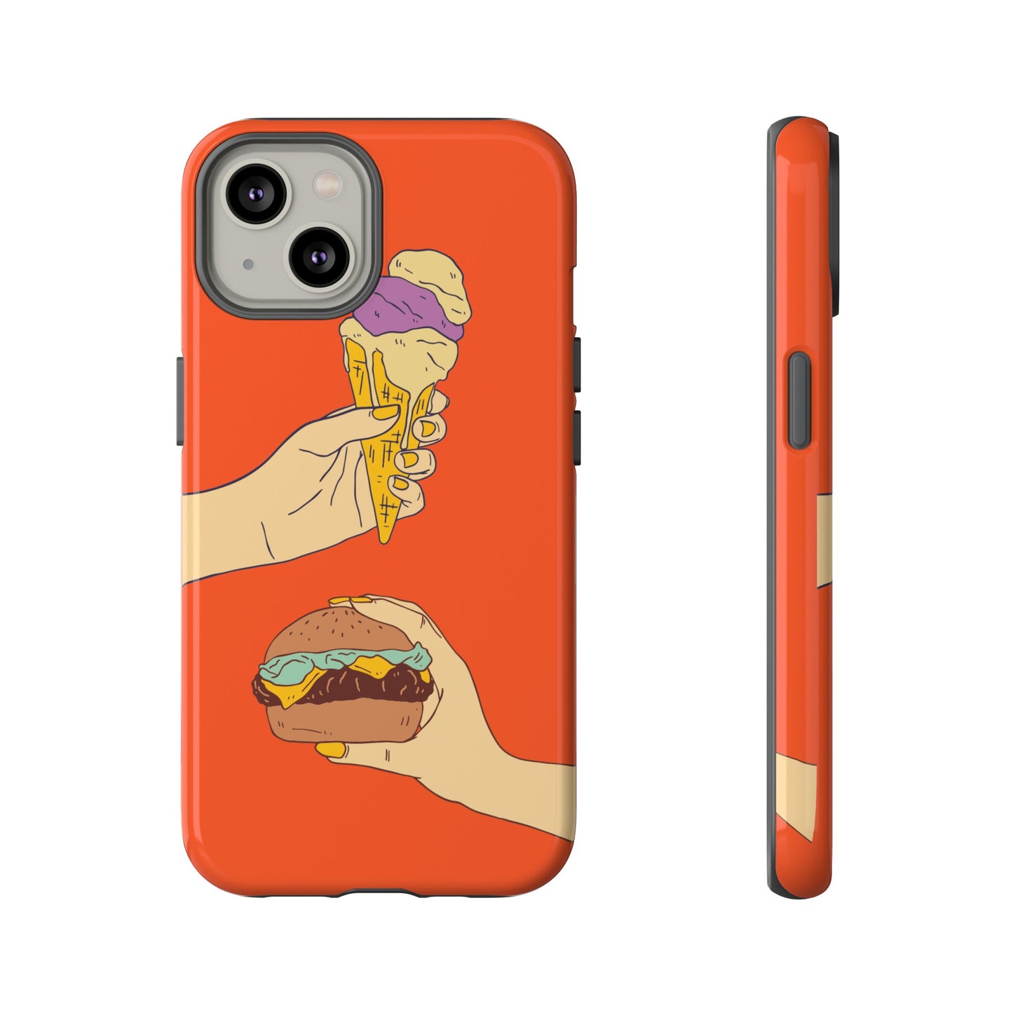 IceCream Or Hamburger? Phone Case | iPhone 15 Plus/ Pro, 14, 13, 12| Google Pixel 7, Pro, 5| Samsung Galaxy S23 All Major Phone Models