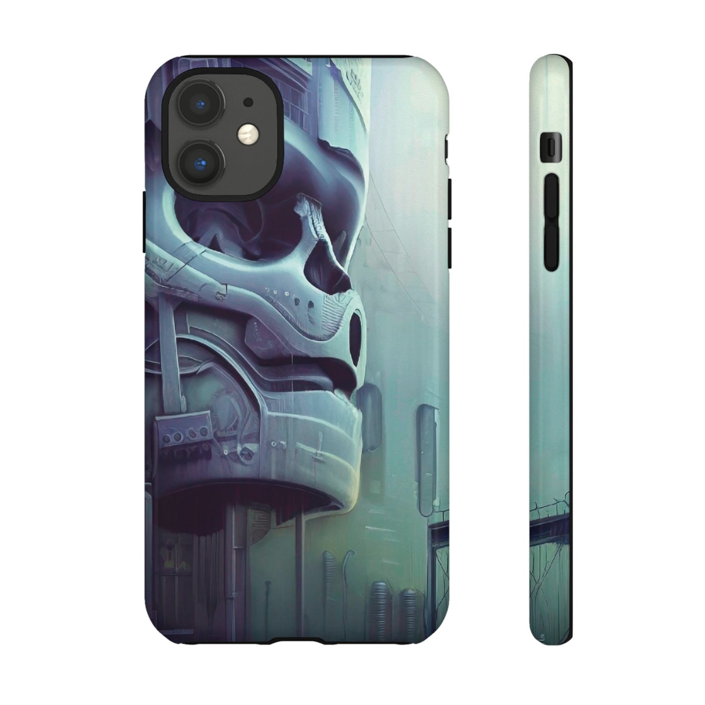 Sci-Fi Skull Wallpaper Phone Case | iPhone 15 Plus/ Pro, 14, 13, 12| Google Pixel 7, Pro, 5| Samsung Galaxy S23 All Major Phone Models