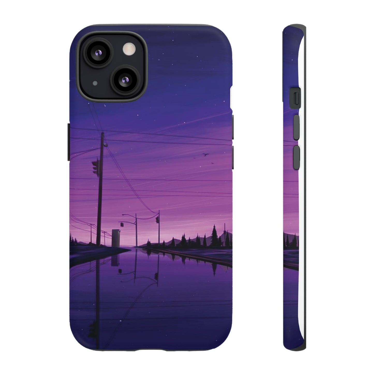 Purple Night Sky Wallpaper Phone Case | iPhone 15 Plus/ Pro, 14, 13, 12| Google Pixel 7, Pro, 5| Samsung Galaxy S23 All Major Phone Models