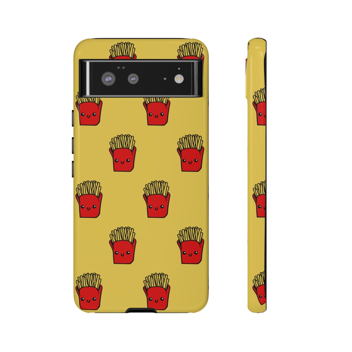 Smiling Fries Wallpaper Phone Case | iPhone 15 Plus/ Pro, 14, 13, 12| Google Pixel 7, Pro, 5| Samsung Galaxy S23 All Major Phone Models