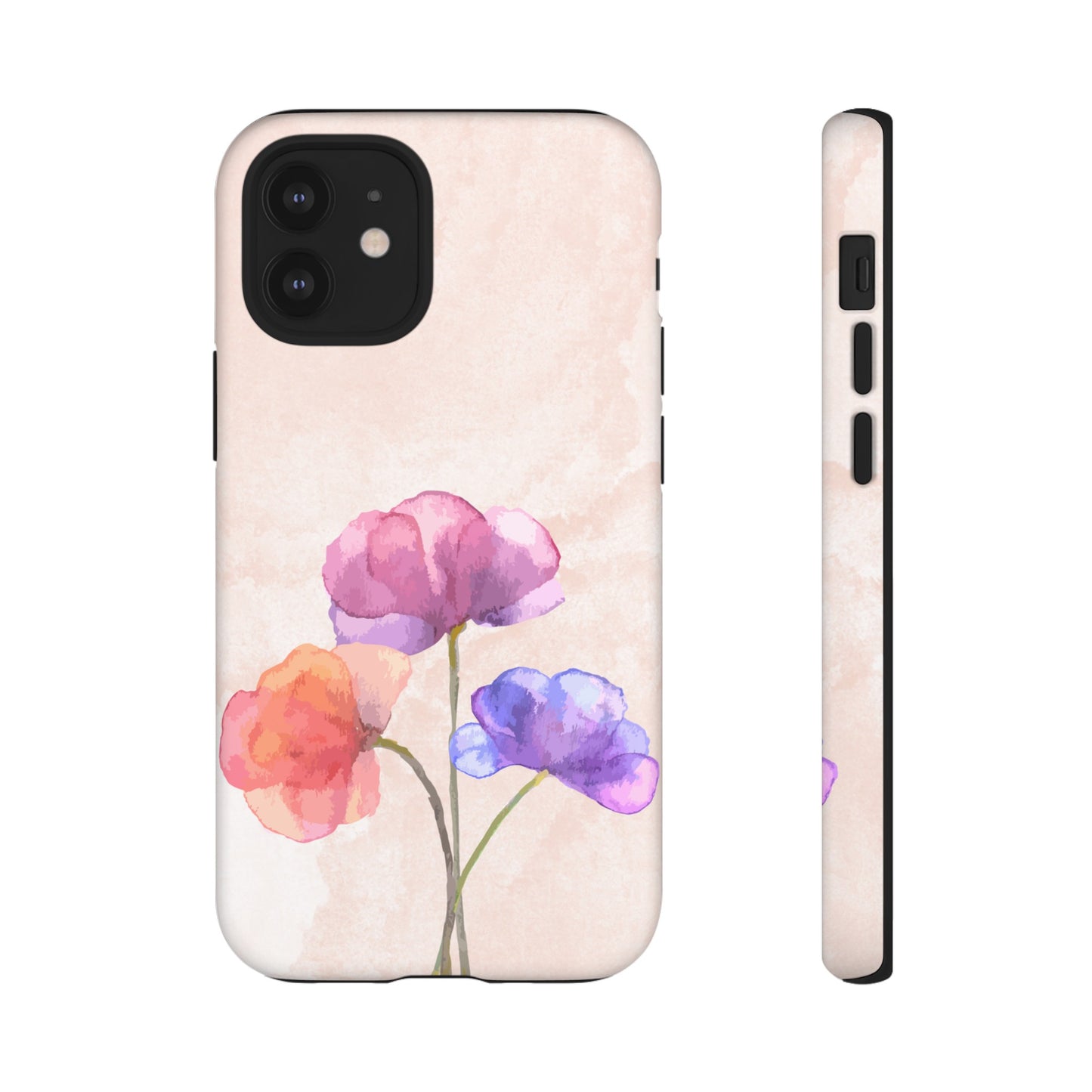 Three Flowers Wallpaper Phone Case | iPhone 15 Plus/ Pro, 14, 13, 12| Google Pixel 7, Pro, 5| Samsung Galaxy S23 All Major Phone Models