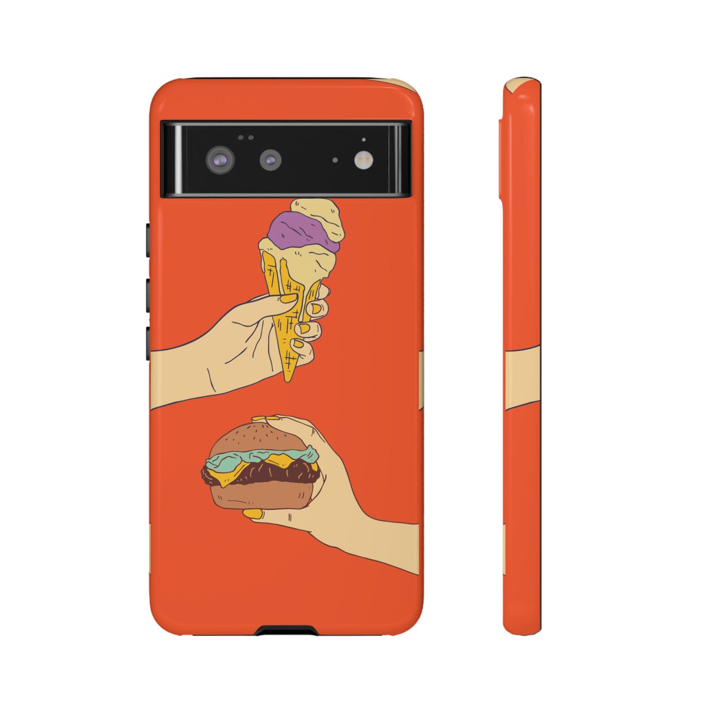 IceCream Or Hamburger? Phone Case | iPhone 15 Plus/ Pro, 14, 13, 12| Google Pixel 7, Pro, 5| Samsung Galaxy S23 All Major Phone Models