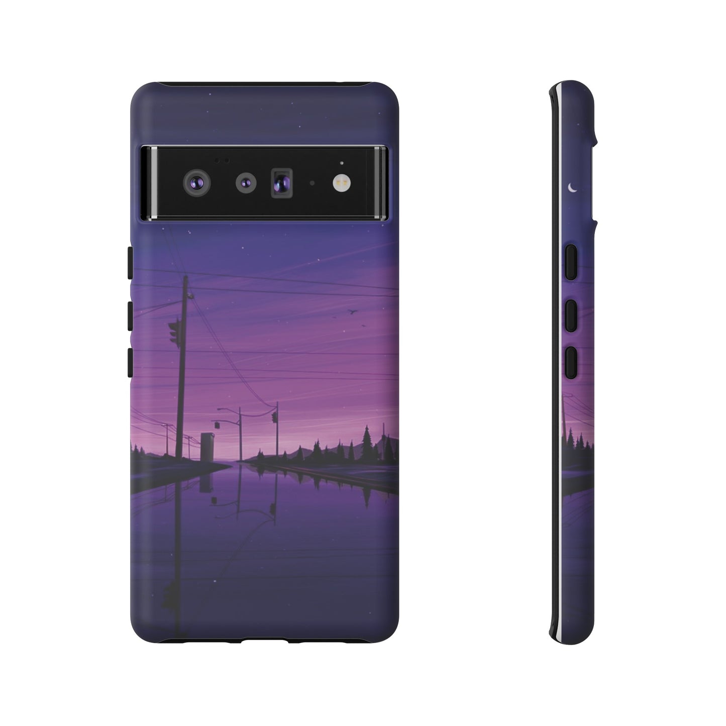 Purple Night Sky Wallpaper Phone Case | iPhone 15 Plus/ Pro, 14, 13, 12| Google Pixel 7, Pro, 5| Samsung Galaxy S23 All Major Phone Models