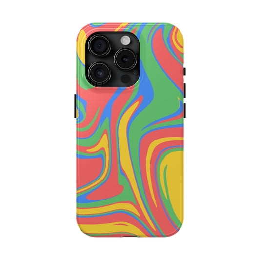 Colourful Marble Phone Case | iPhone 15 Plus/ Pro, 14, 13, 12|