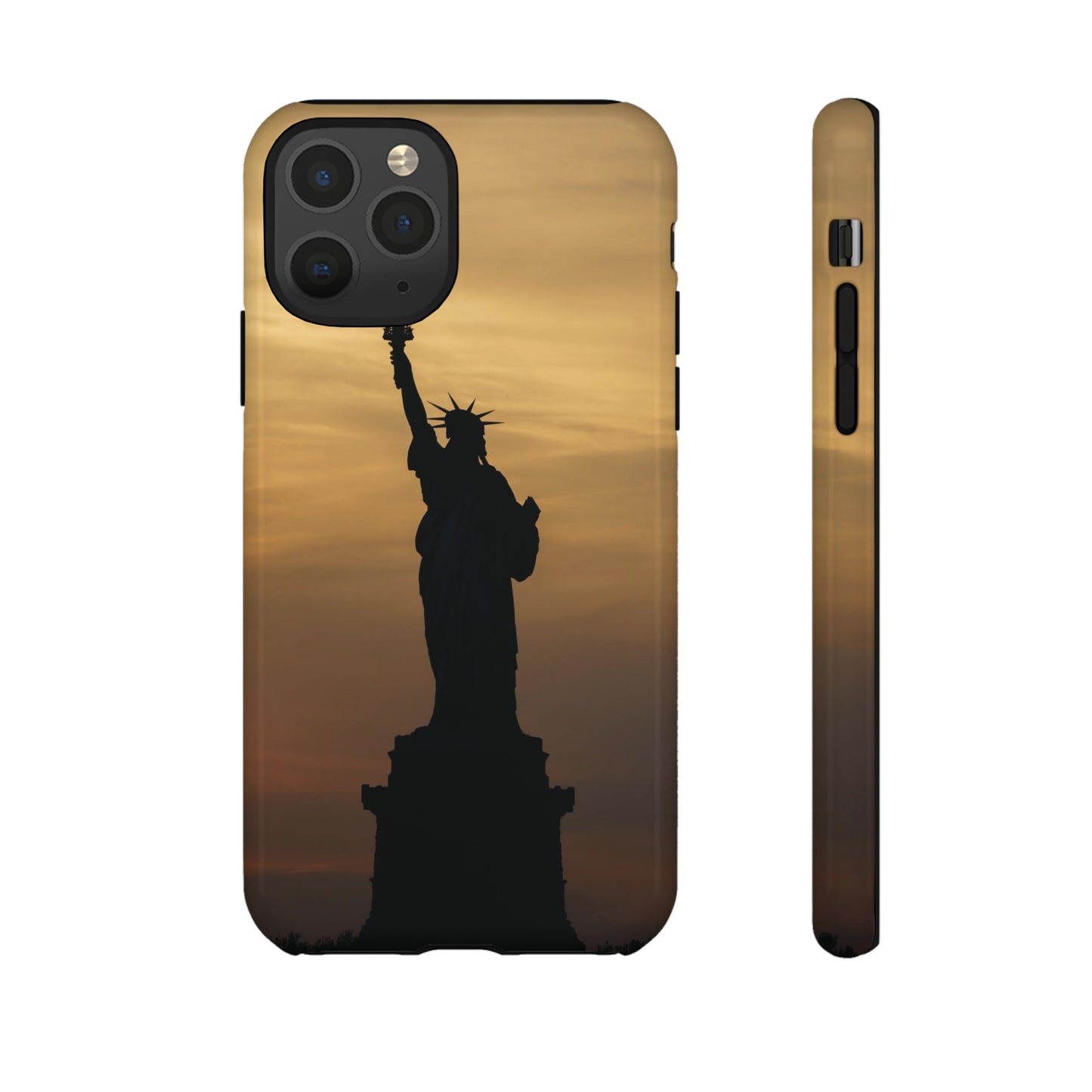 Silhouette Statue Of Liberty Wallpaper Phone Case | iPhone 15 Plus/ Pro, 14, 13, 12| Google Pixel 7, Pro, 5| Samsung Galaxy S23 All Major Phone Models