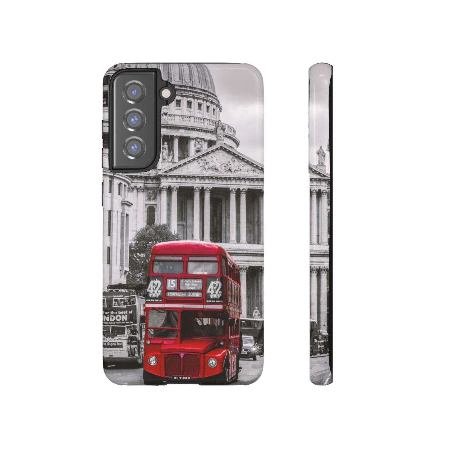 London Bus Wallpaper Phone Case | iPhone 15 Plus/ Pro, 14, 13, 12| Google Pixel 7, Pro, 5| Samsung Galaxy S23 All Major Phone Models